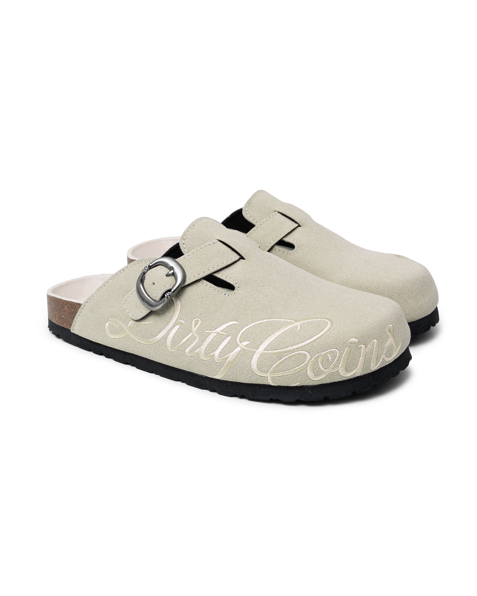 DirtyCoins Script Boston Mules Grey