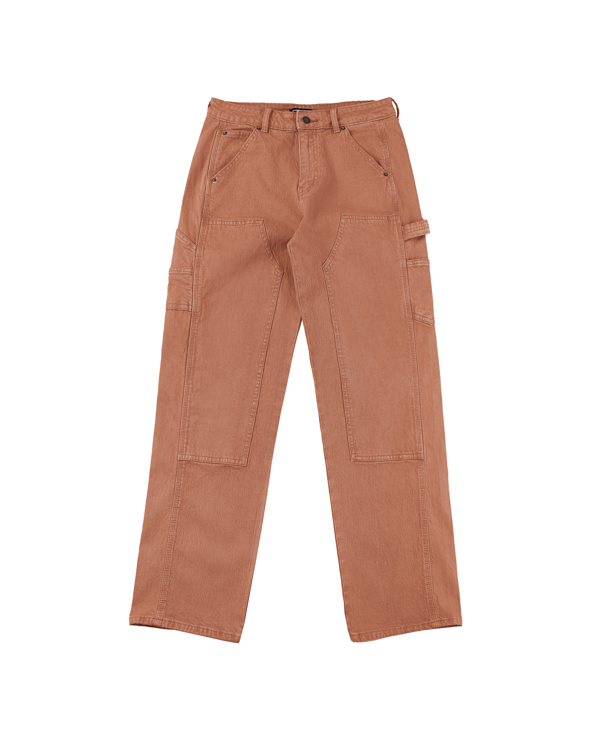 Relaxed Double Knee Jeans - Orange
