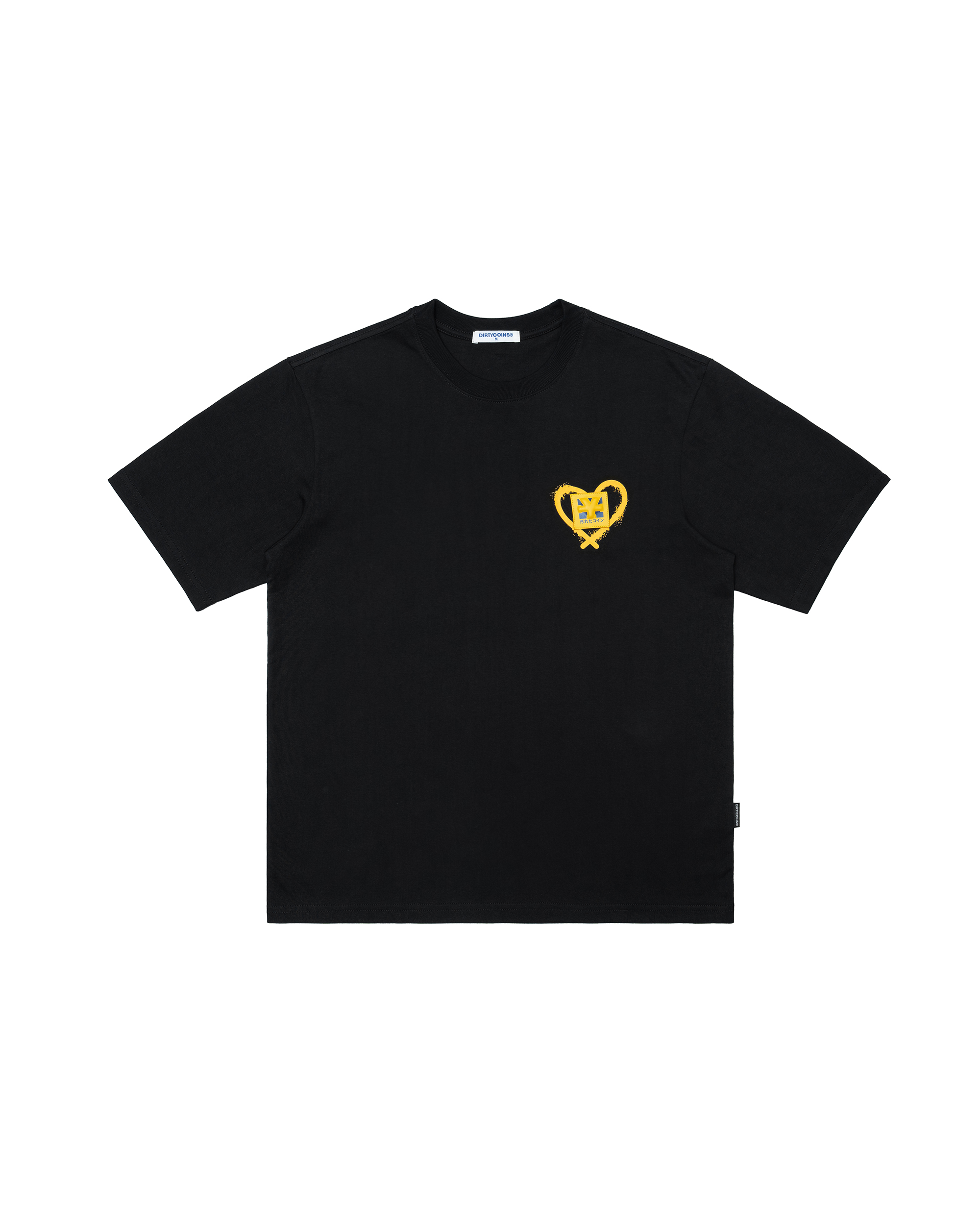 DirtyCoins Patch In Heart T-Shirt Black