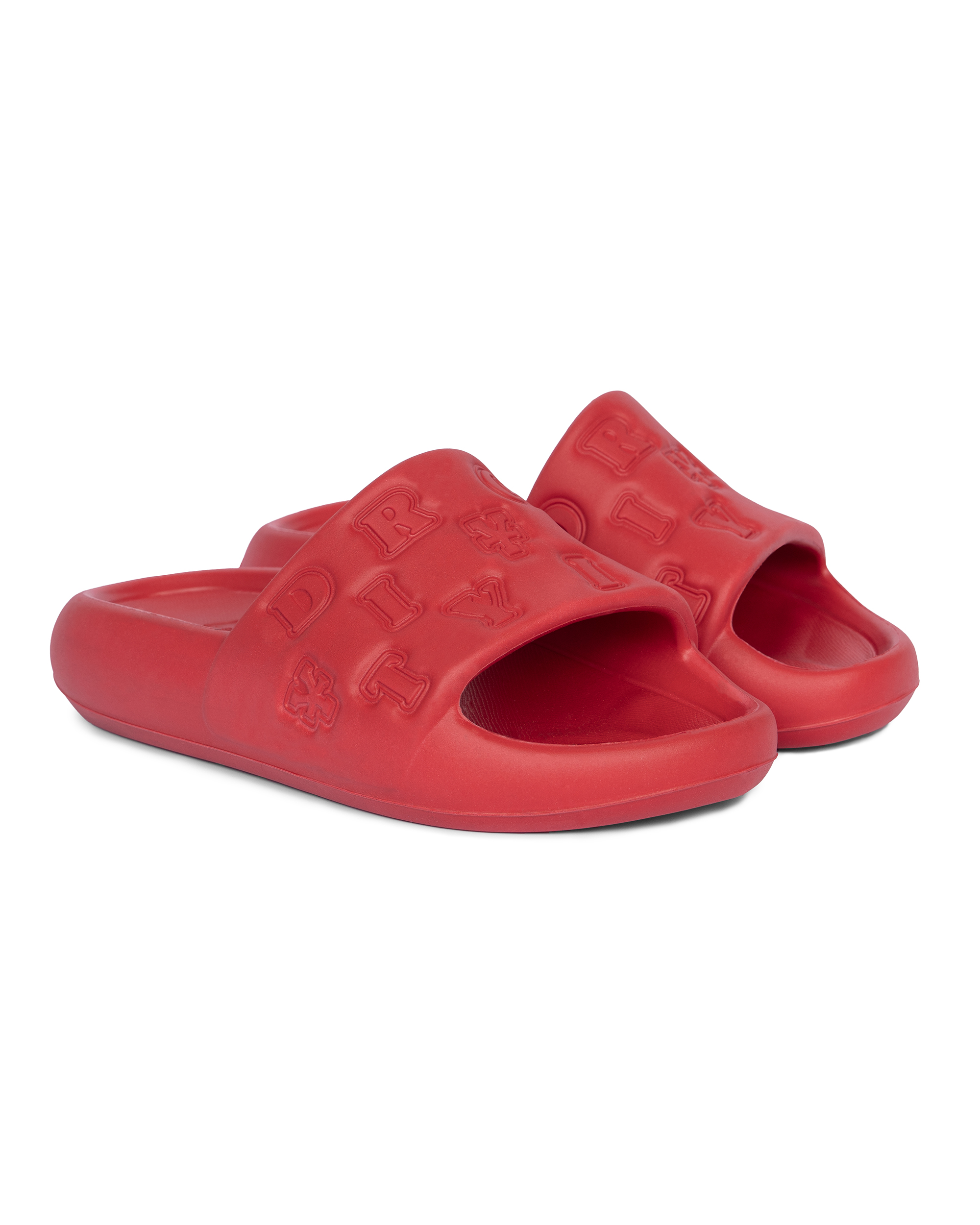 DirtyCoins Embossed Slides - Red