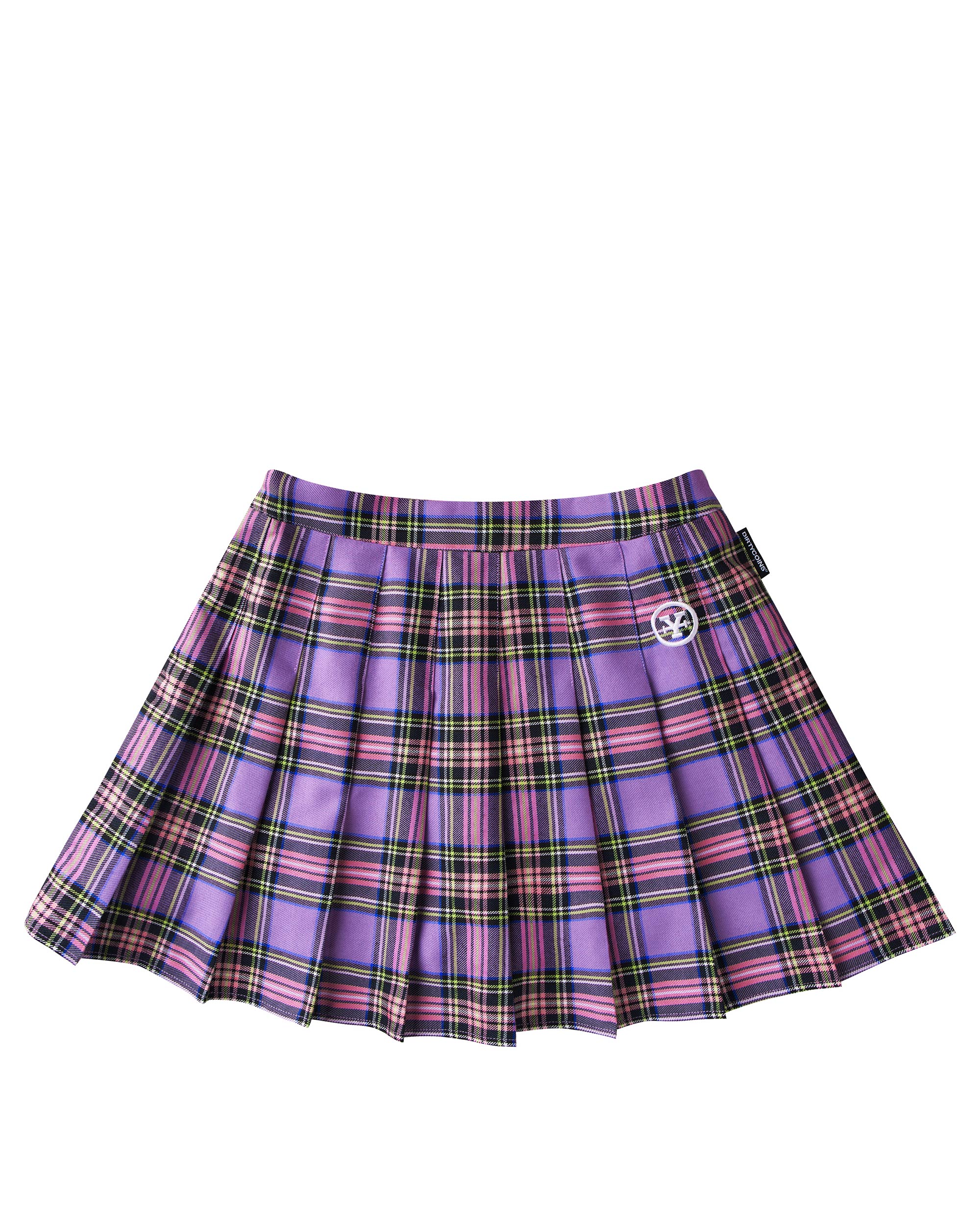 Logo Plaid Tennis Skirt