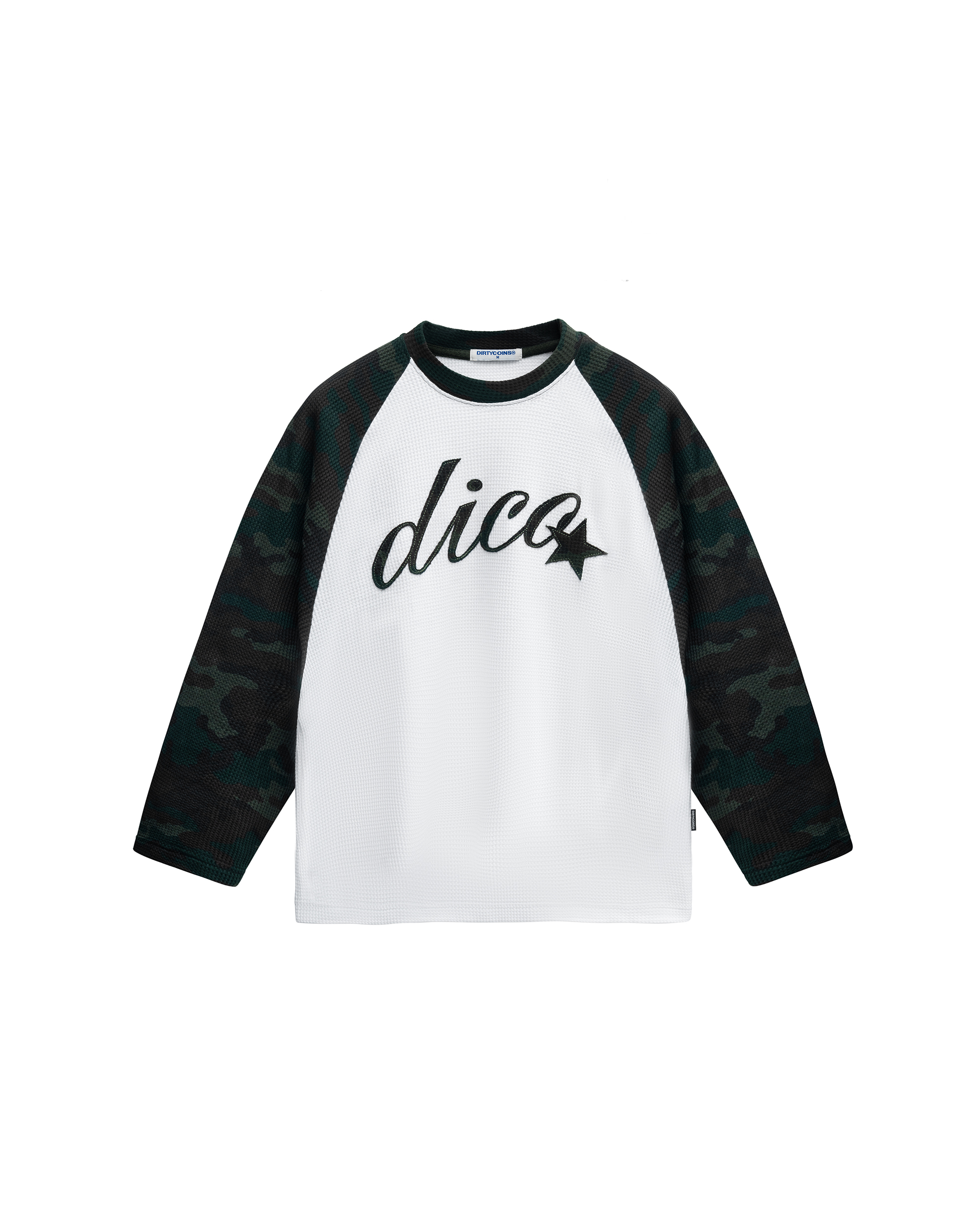 Dico Star Camo Raglan Waffle T-shirt White