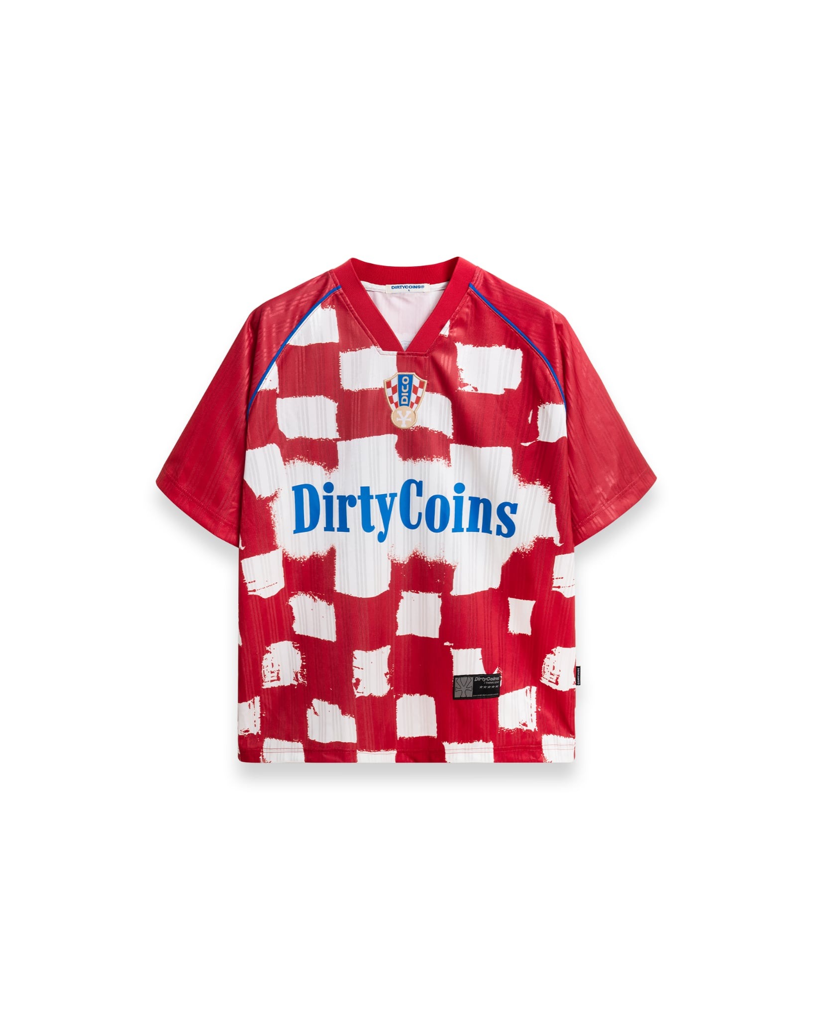 Checker Soccer Jersey Red