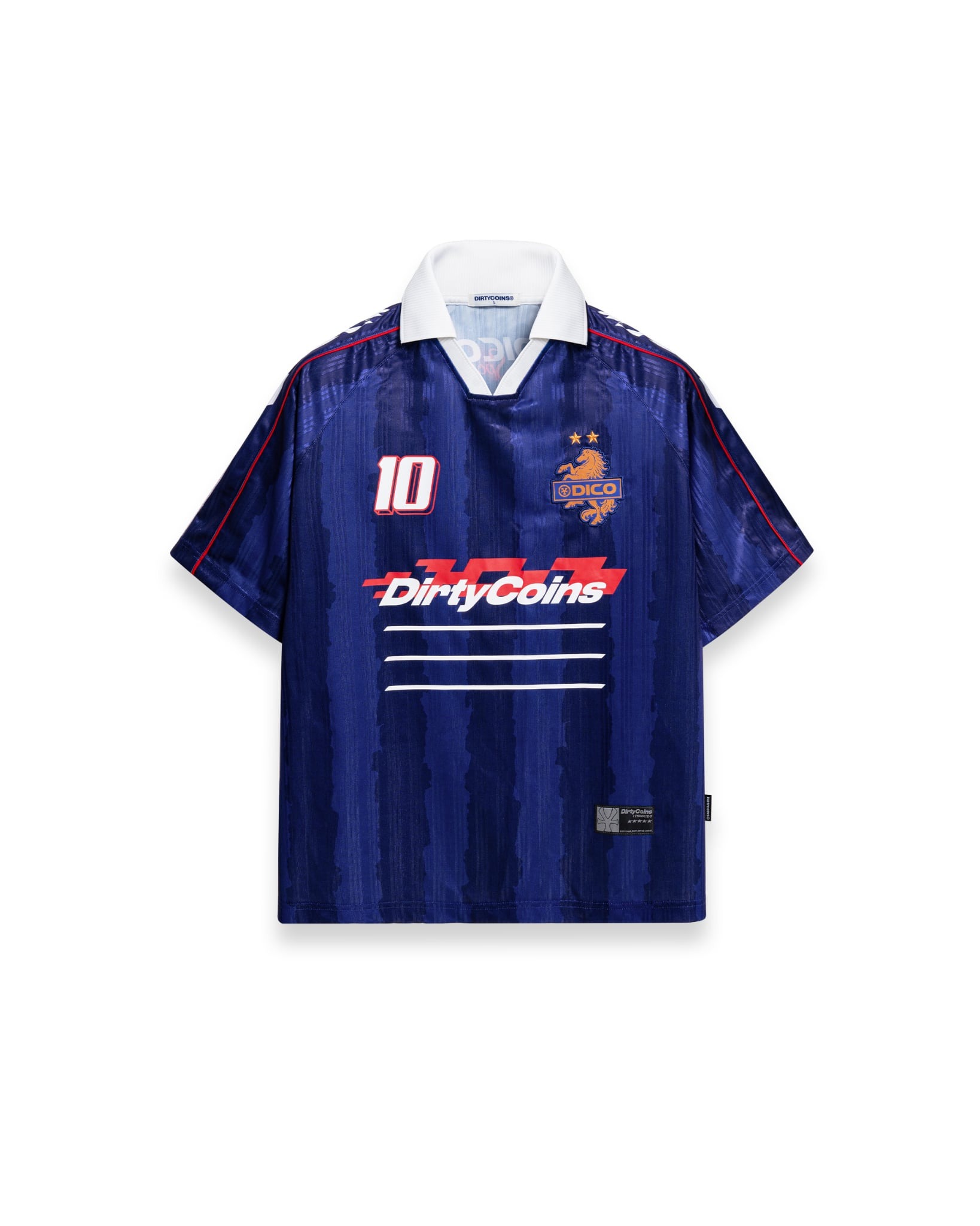 Bold Stripe Soccer Jersey Blue
