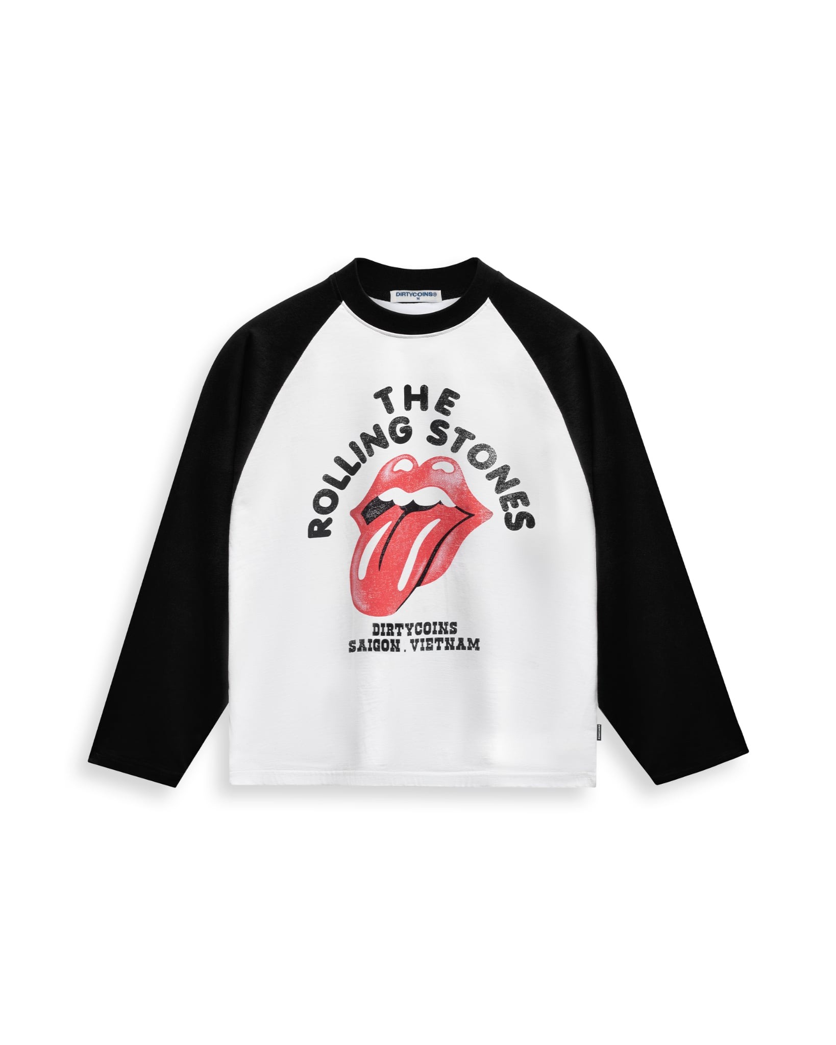 DCxRS Faded Print Raglan LS T-Shirt Black