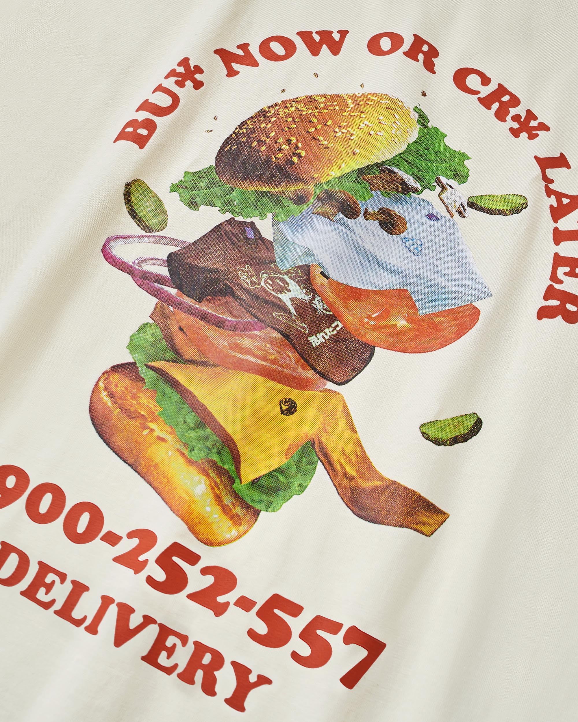 Hamburger T-shirt - Cream