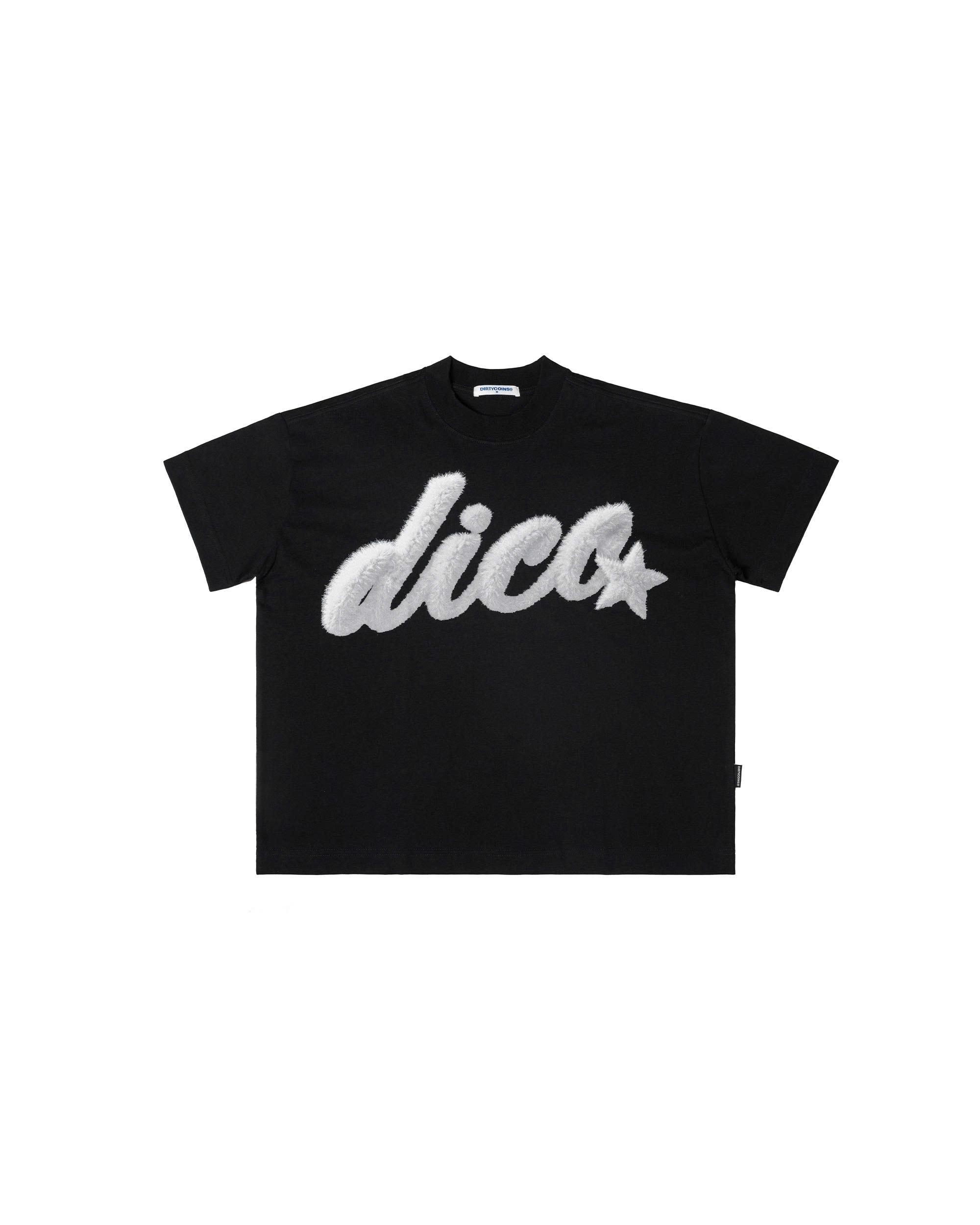 Dico Fluffy Print T-Shirt Black