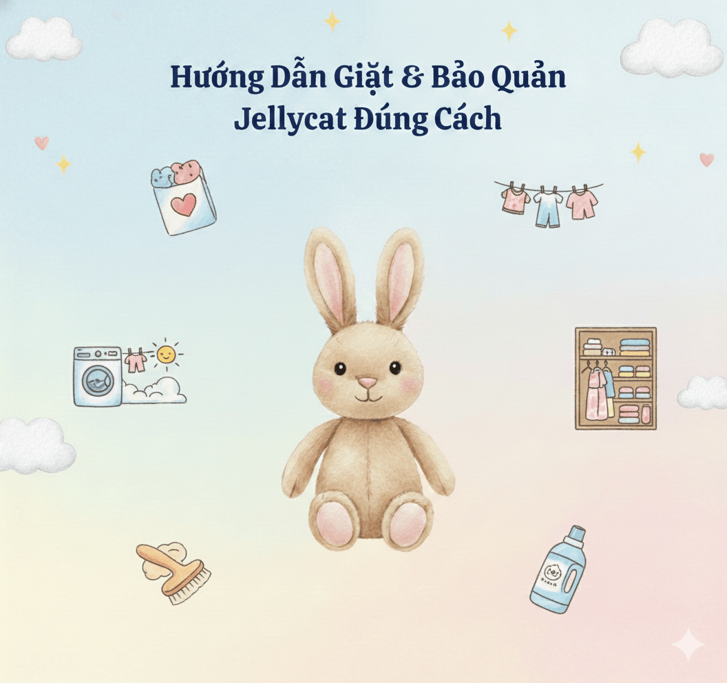 Cách giặt và bảo quản Jellycat sao cho bền