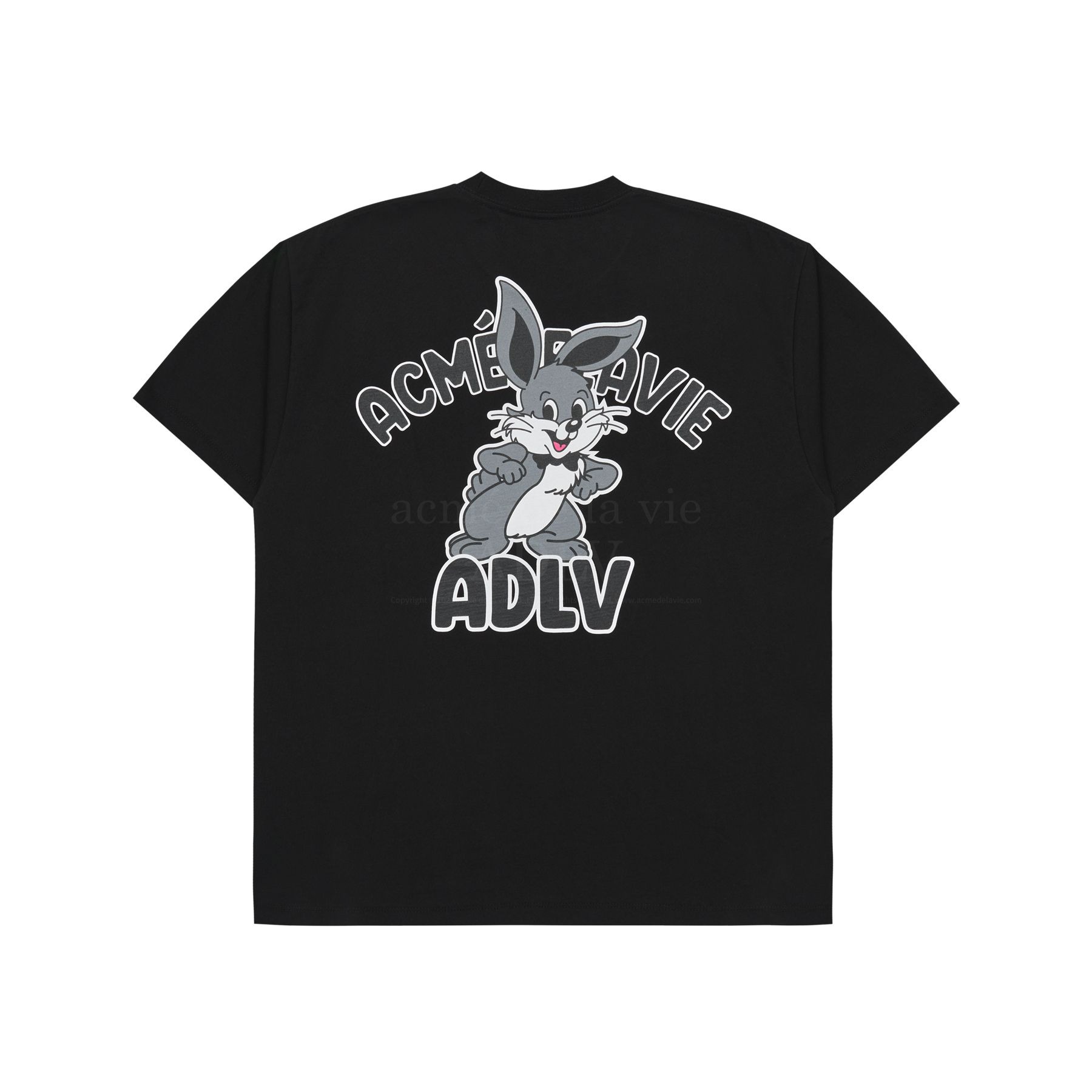 1858 - Áo ADLV Cartoon Rabbit Đen ADLV-SSACTB-BLK [HÀNG CHÍNH HÃNG]
