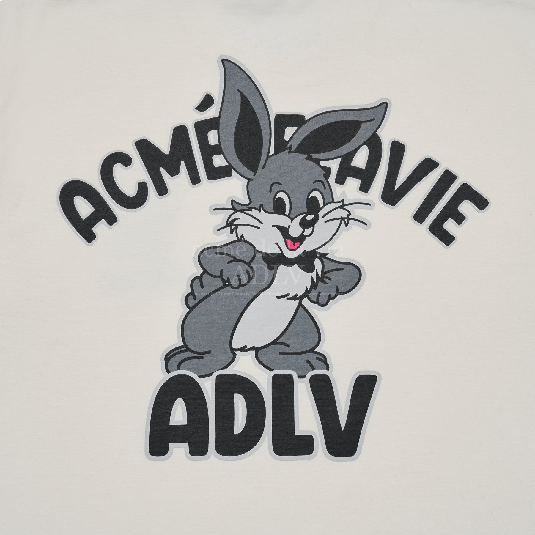 1860 - Áo ADLV Cartoon Rabbit Trắng ADLV23SS-SSACTB-CRM [HÀNG CHÍNH HÃNG]