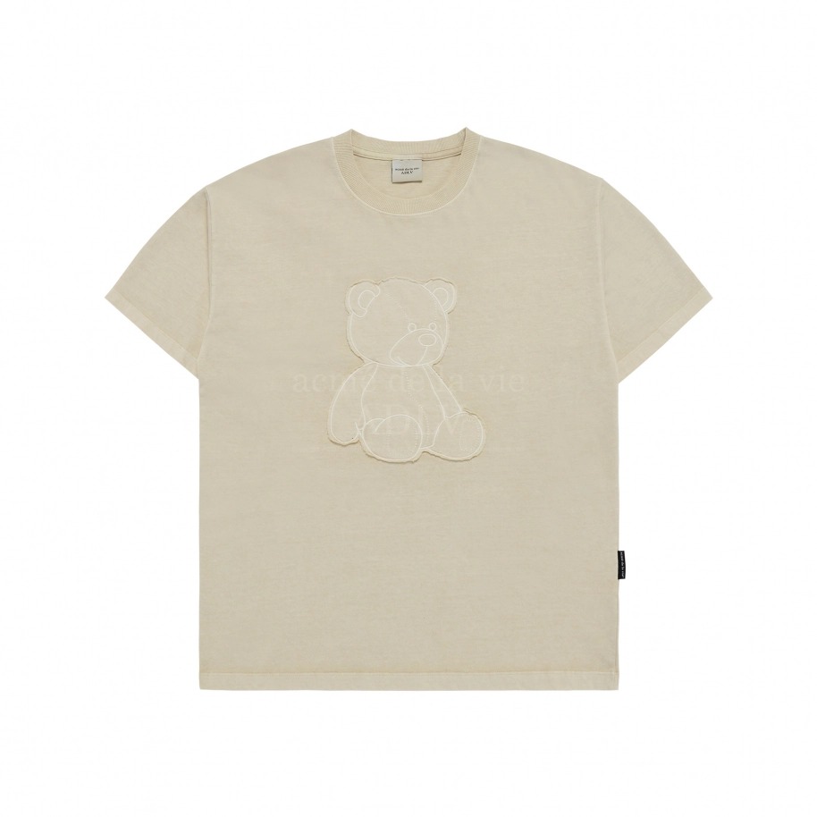 956 -  Áo ADLV Bear Applique Pigment Washing SS2024 - Be Beige - Code ADLV-24SS-SSABAQ-BEG [HÀNG CHÍNH HÃNG]