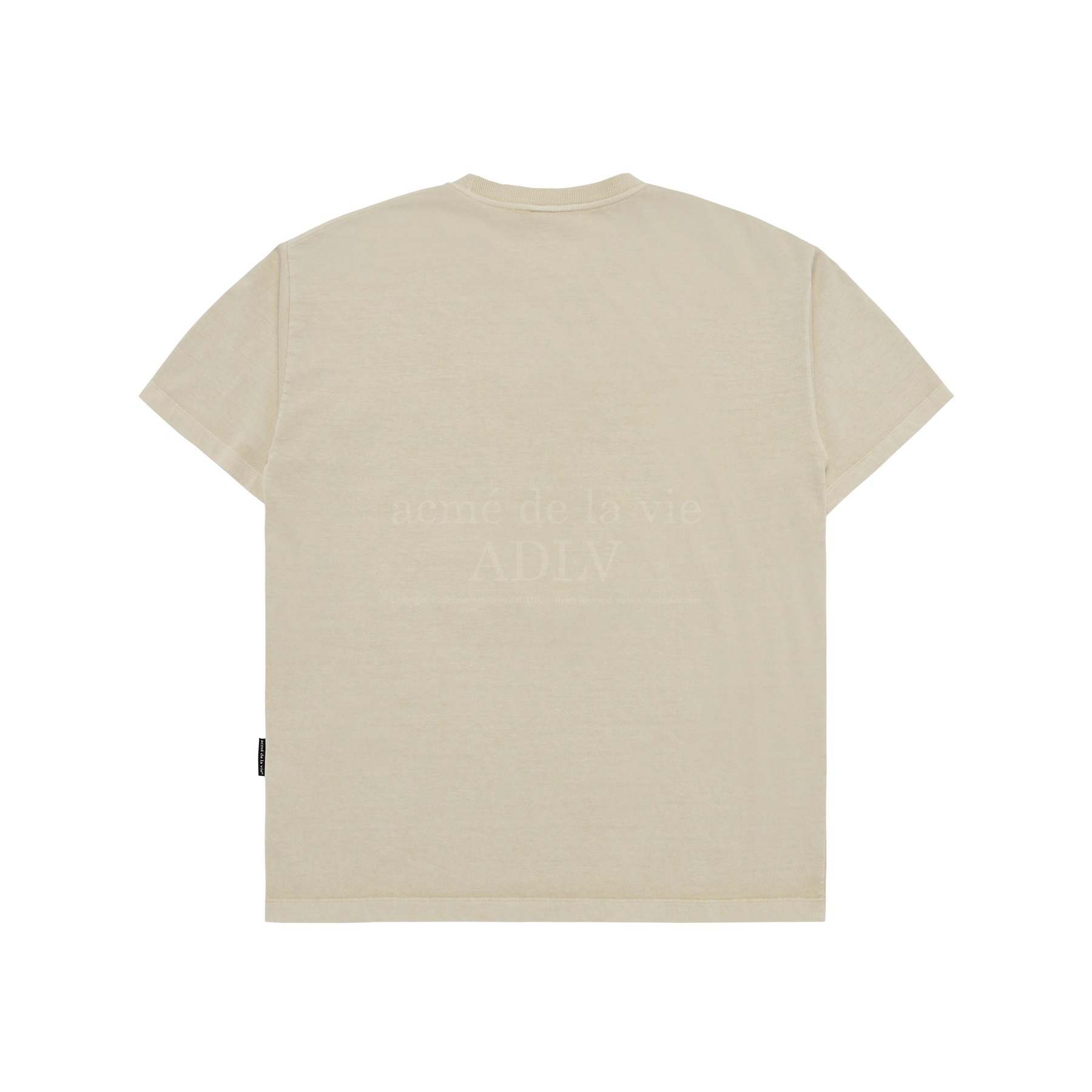 956 -  Áo ADLV Bear Applique Pigment Washing SS2024 - Be Beige - Code ADLV-24SS-SSABAQ-BEG [HÀNG CHÍNH HÃNG]
