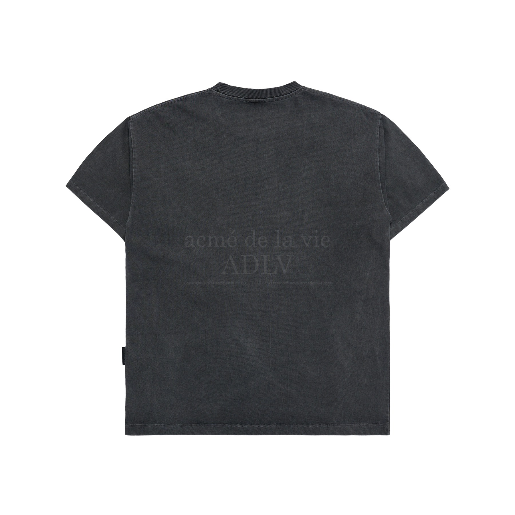 955 -  Áo ADLV Bear Applique Pigment Washing SS2024 - Xám Than Chì - Code ADLV-24SS-SSABAQ-CHA [HÀNG CHÍNH HÃNG]