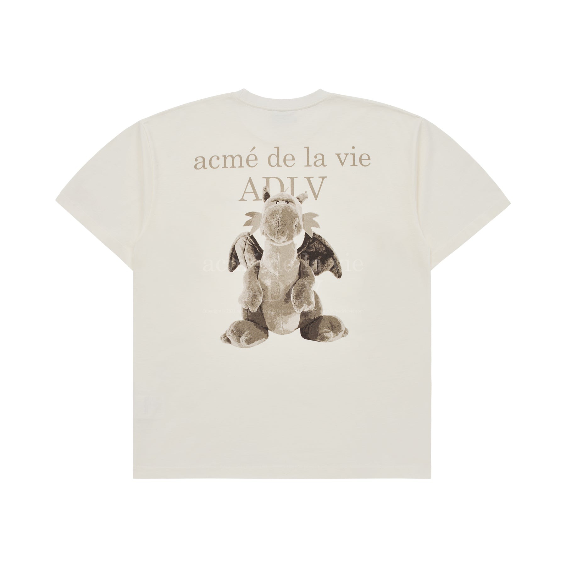 655 -  Áo ADLV Fuzzy Dragon Artwork 2024 - Rồng Trắng - Trắng Sữa - Code ADLV 24SS SSAFDG CRM [HÀNG CHÍNH HÃNG]