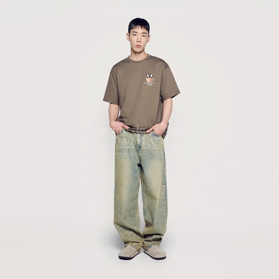 2193 - Áo ADLV Fuzzy Font Rabbit Bear Doll Caco Acmé de la vie ADLV-24SS-SSLRBR-CCA [HÀNG CHÍNH HÃNG]