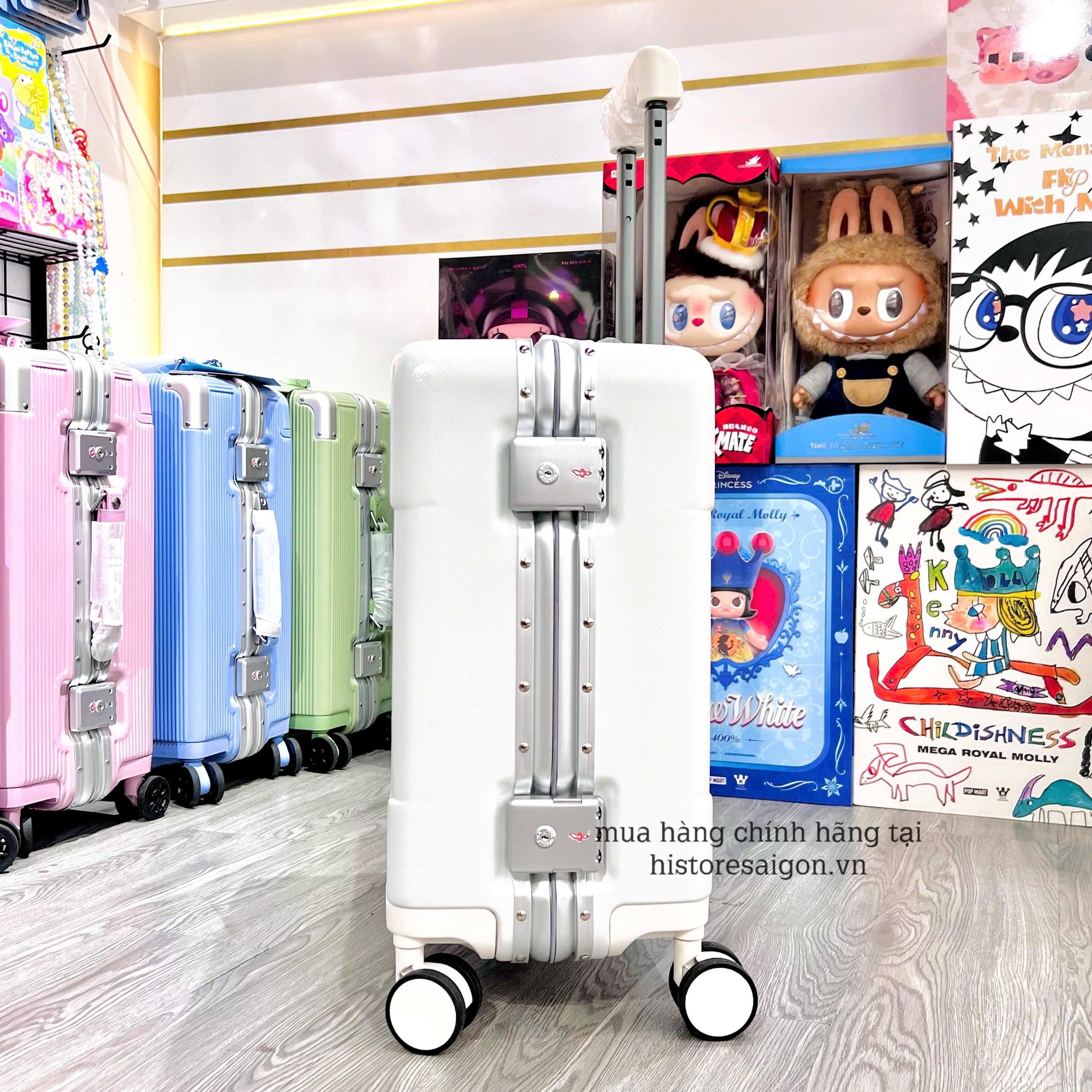 1795 - Vali Adidas Xách Tay Trắng Sữa Logo Size Cabin Mang Lên Máy Bay [CHÍNH HÃNG]