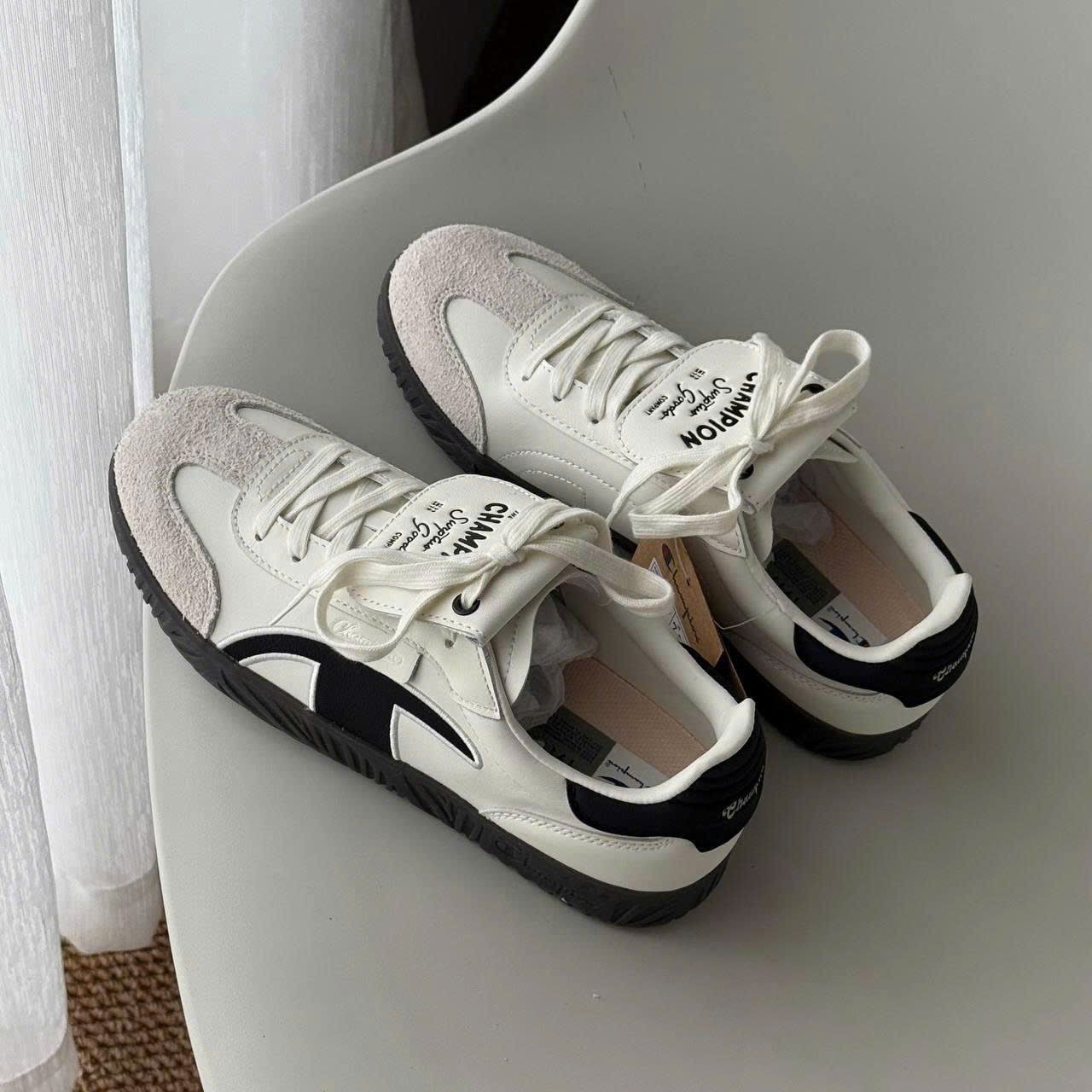 1669 - Giày Champion Essentials T-Trainer Cream Black U4CFCTW14U3 [HÀNG CHÍNH HÃNG]