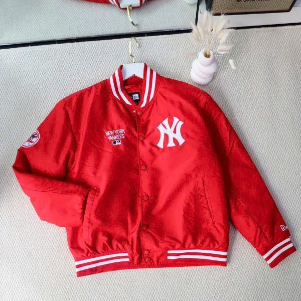 2185 - Áo Bomber New Era NY New York Yankee Đỏ [HÀNG CHÍNH HÃNG]