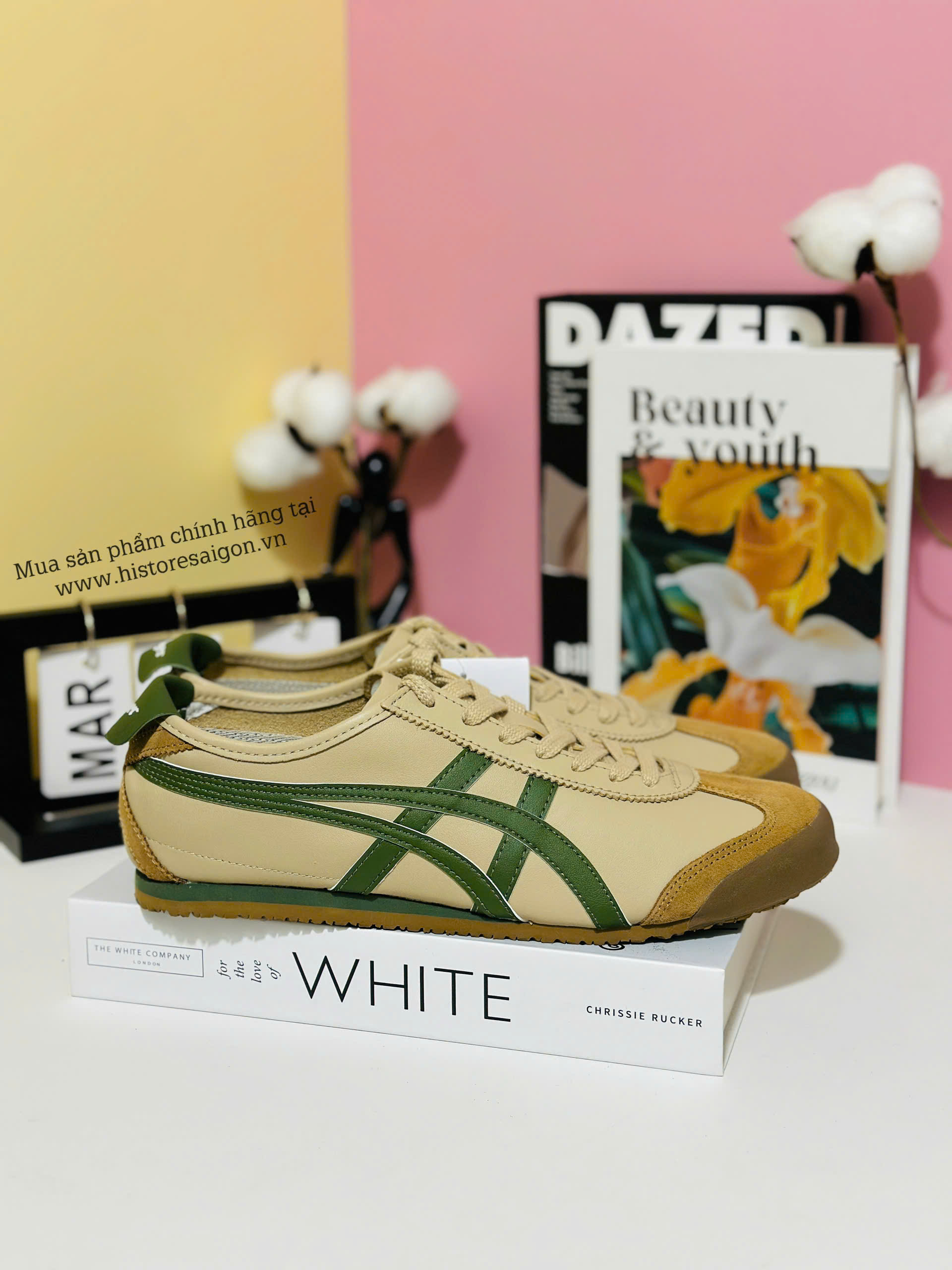 1124 - Giày Onitsuka Tiger Mexico 66 Beige Grass Green 1183C102-250 [HÀNG CHÍNH HÃNG]