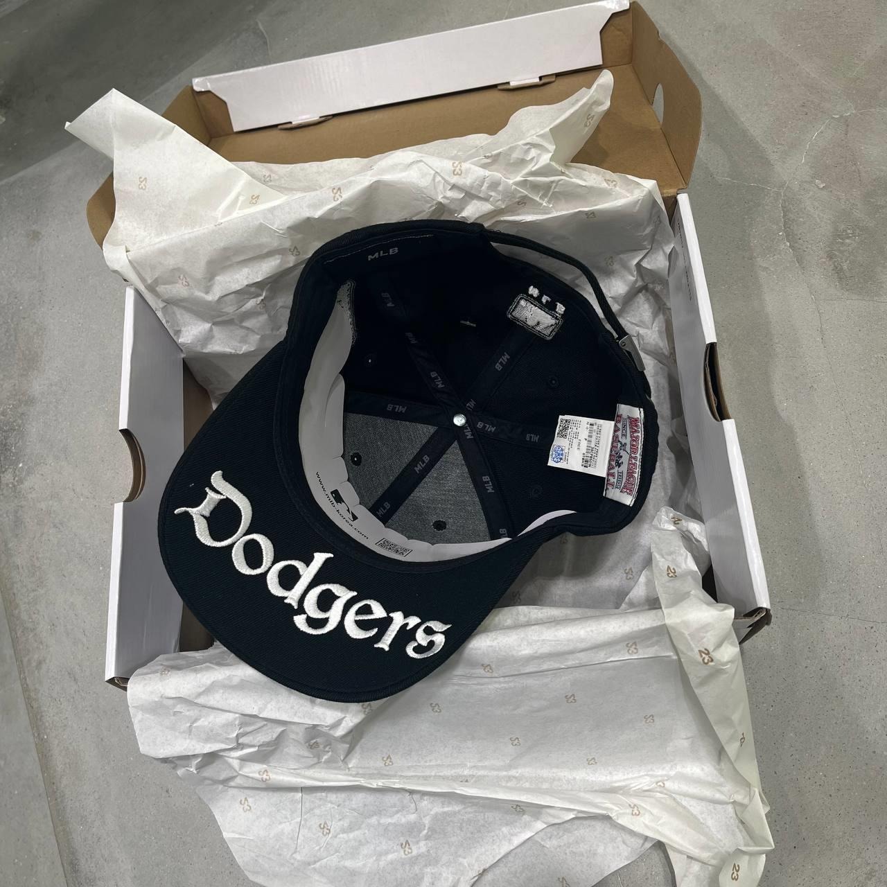 1062 -  Nón MLB LA Dodgers Diamond Stamp Border Black White - Code 3ACP8501N 07BKS [HÀNG CHÍNH HÃNG]