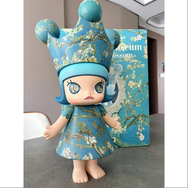 1150 - Molly Van Gogh 400% - POPMART Royal Molly Almond Blossom Van Gogh 400% Figure Mucha Zodiac Art Toy [CHÍNH HÃNG]