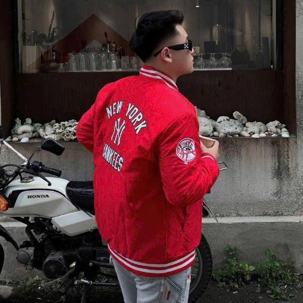 2185 - Áo Bomber New Era NY New York Yankee Đỏ [HÀNG CHÍNH HÃNG]