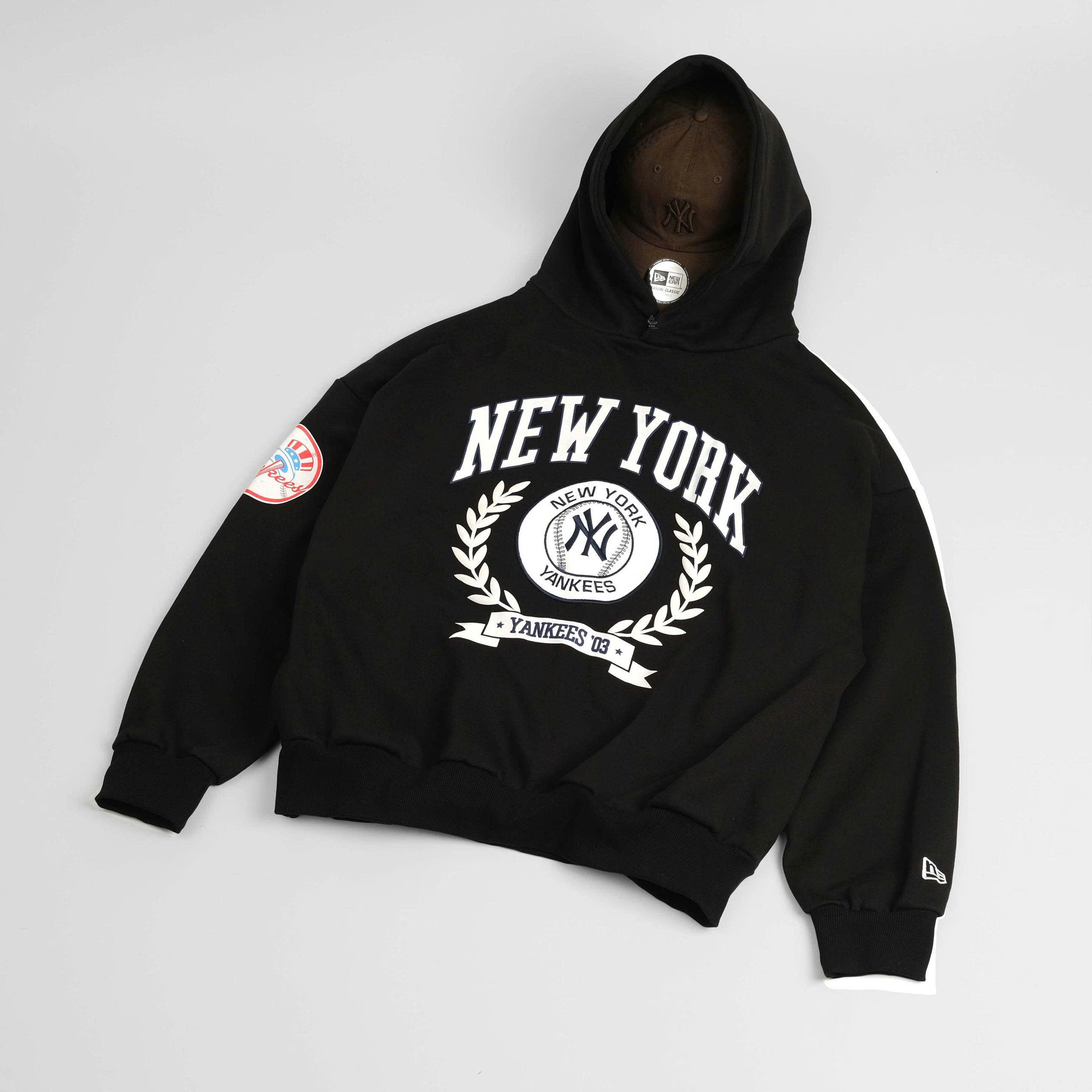 2018 - Áo Hoodie New Era NY New York Yankess Laurel Đen [HÀNG CHÍNH HÃNG]