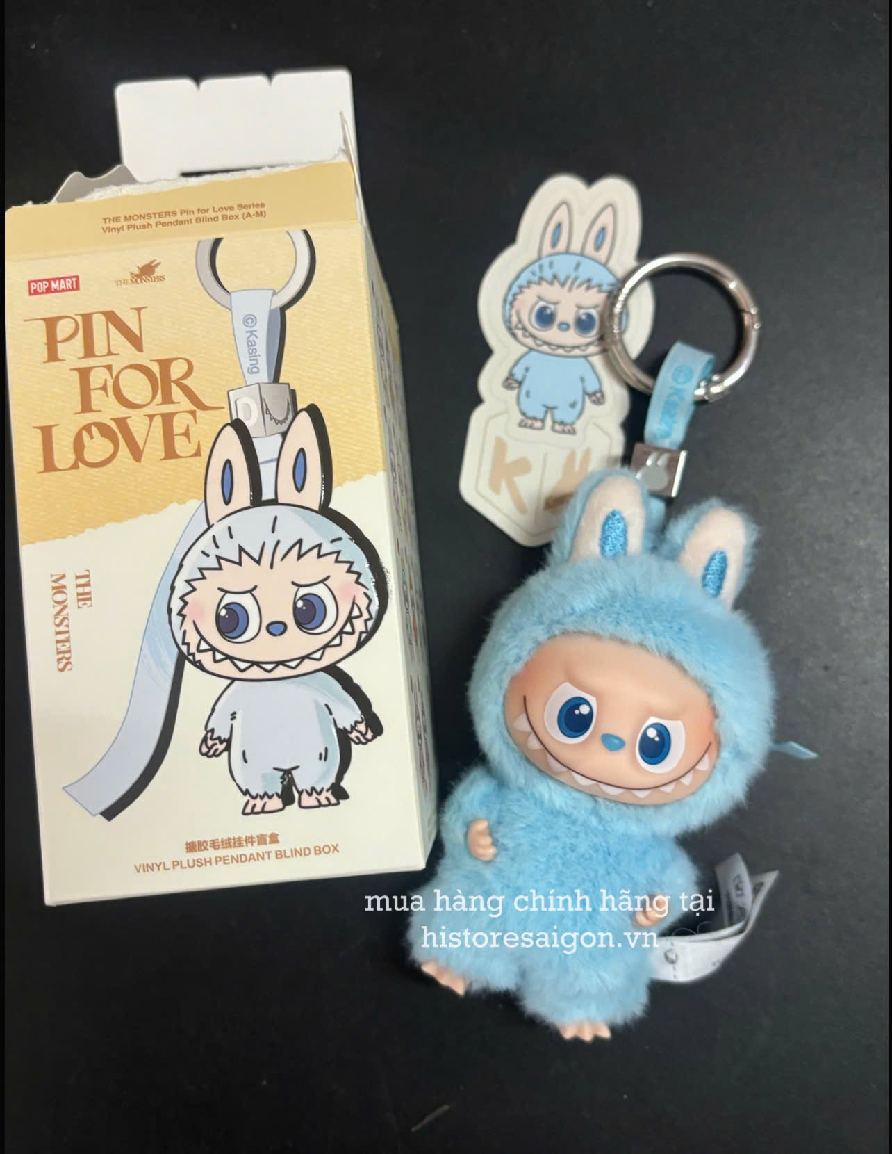 1788 - Labubu Pin For Love A-M Blindbox POPMART The Monster Labubu Mini [HÀNG CHÍNH HÃNG]