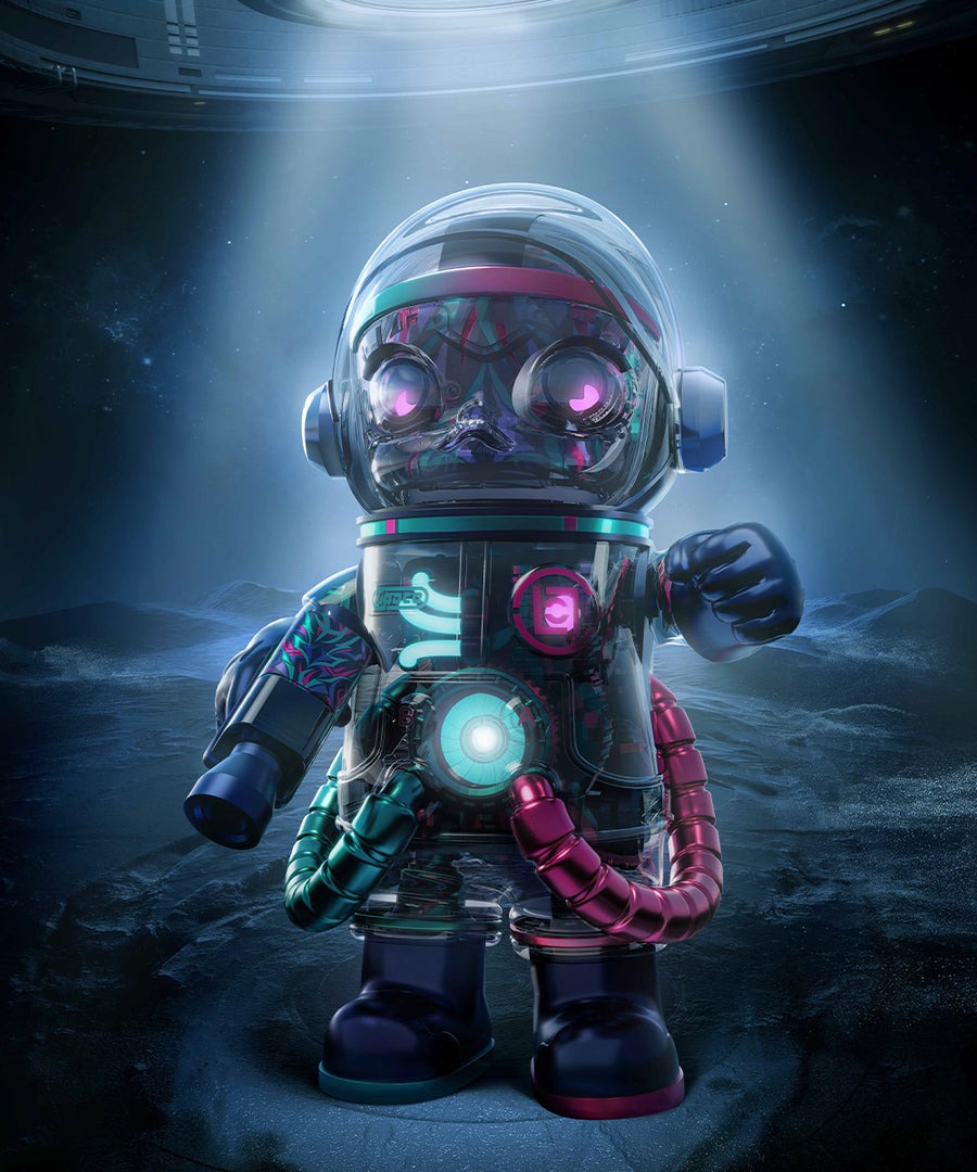 1498 - Molly Clot 400% - POPMART MEGA SPACE MOLLY 400% Clot Alienegra [CHÍNH HÃNG]