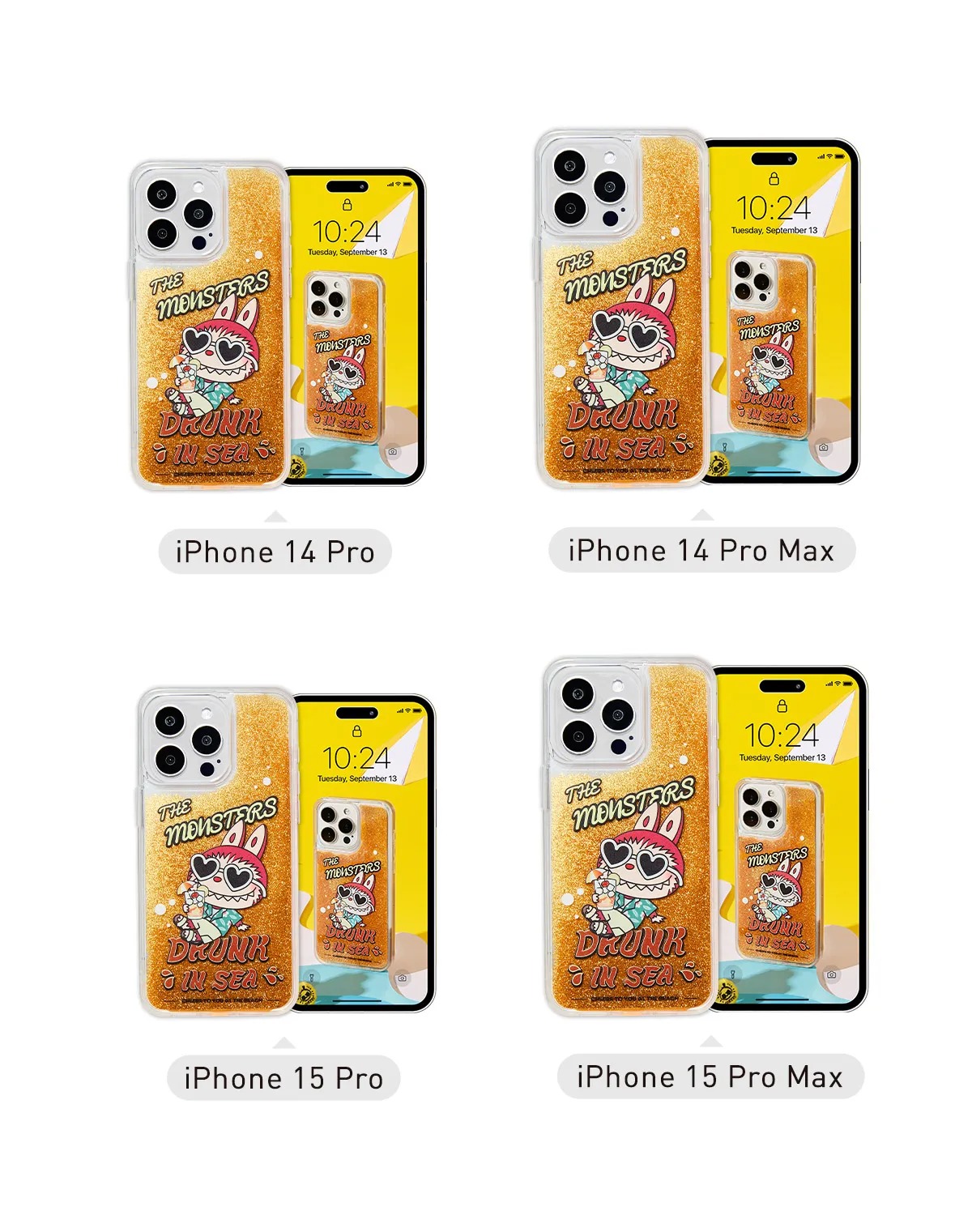 1166 -  Ốp Lưng Labubu Drunk In Sea - The Monsters Enchanted by the Seaside Series Phone Case  - [HÀNG CHÍNH HÃNG] Pop Mart - Iphone 14 15 Pro/Promax