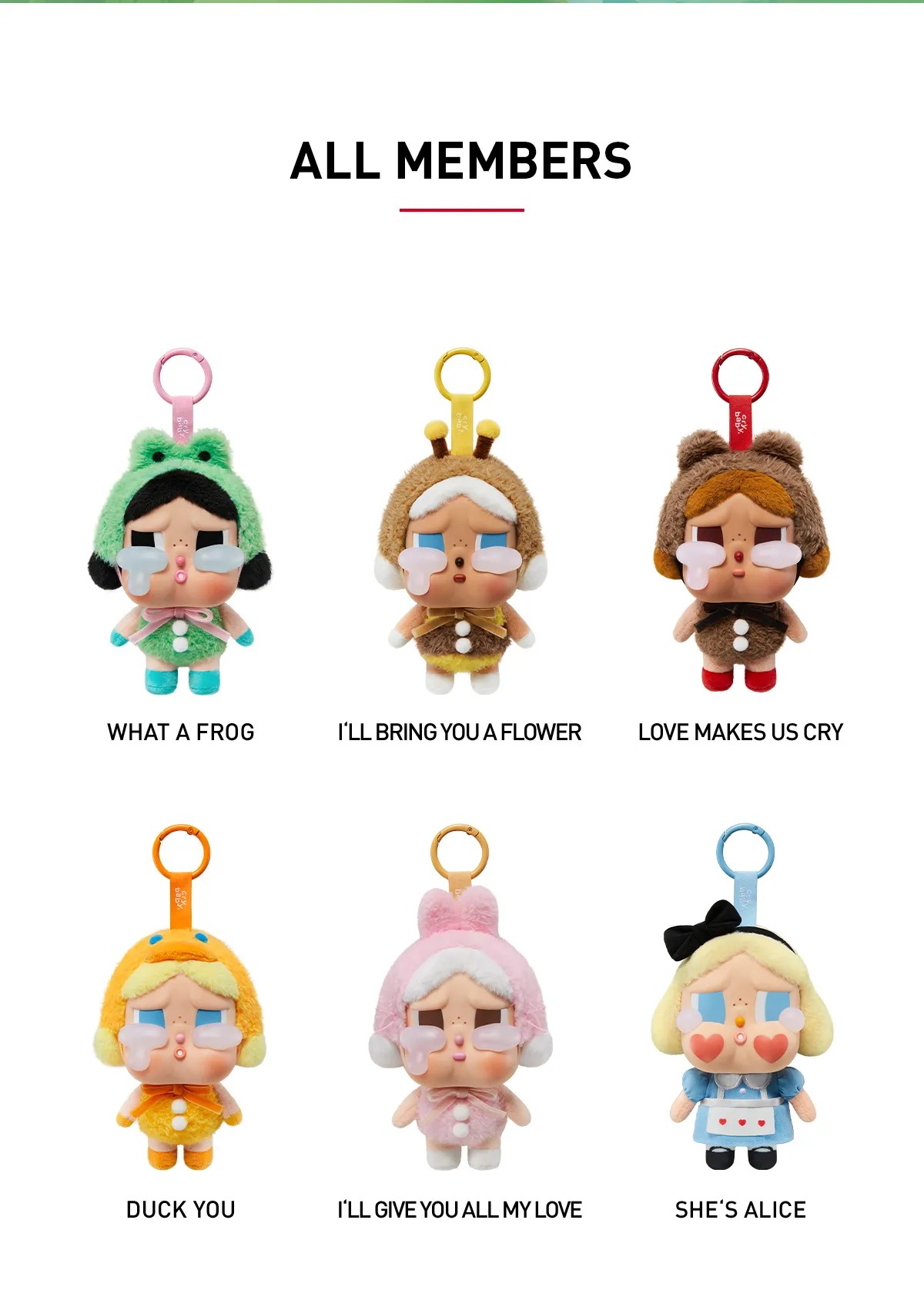 1169  - Crybaby Crying Again Set 6 Box - Mô Hình Gấu Bông Art Toy POP MART CRYBABY Crying Again Series-Vinyl Face Plush [HÀNG CHÍNH HÃNG]