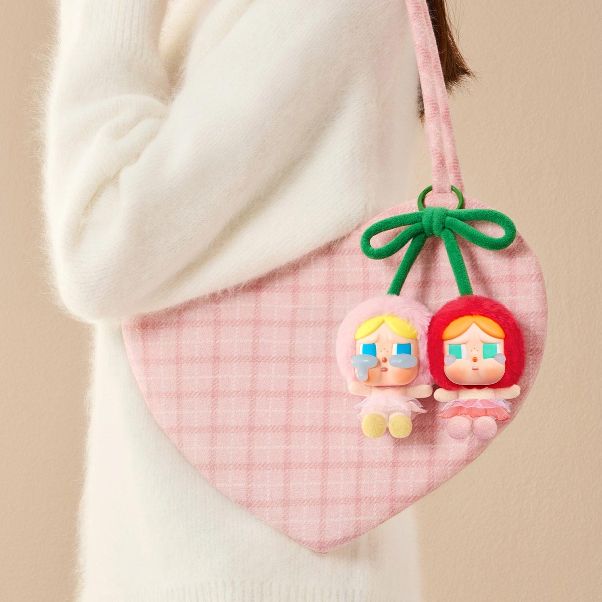 1314 - Crybaby Cherry - POPMART CRYBABY Crying For Love Series Love You Cherry Much Vinyl Plush Hanging Card [CHÍNH HÃNG]