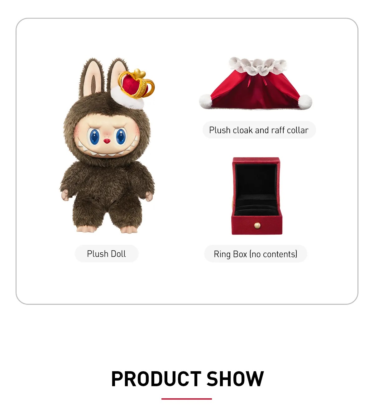 1308 - Labubu King POPMART THE MONSTERS Let's Checkmate Series-Vinyl Plush Doll Art Toy 40cm [CHÍNH HÃNG]
