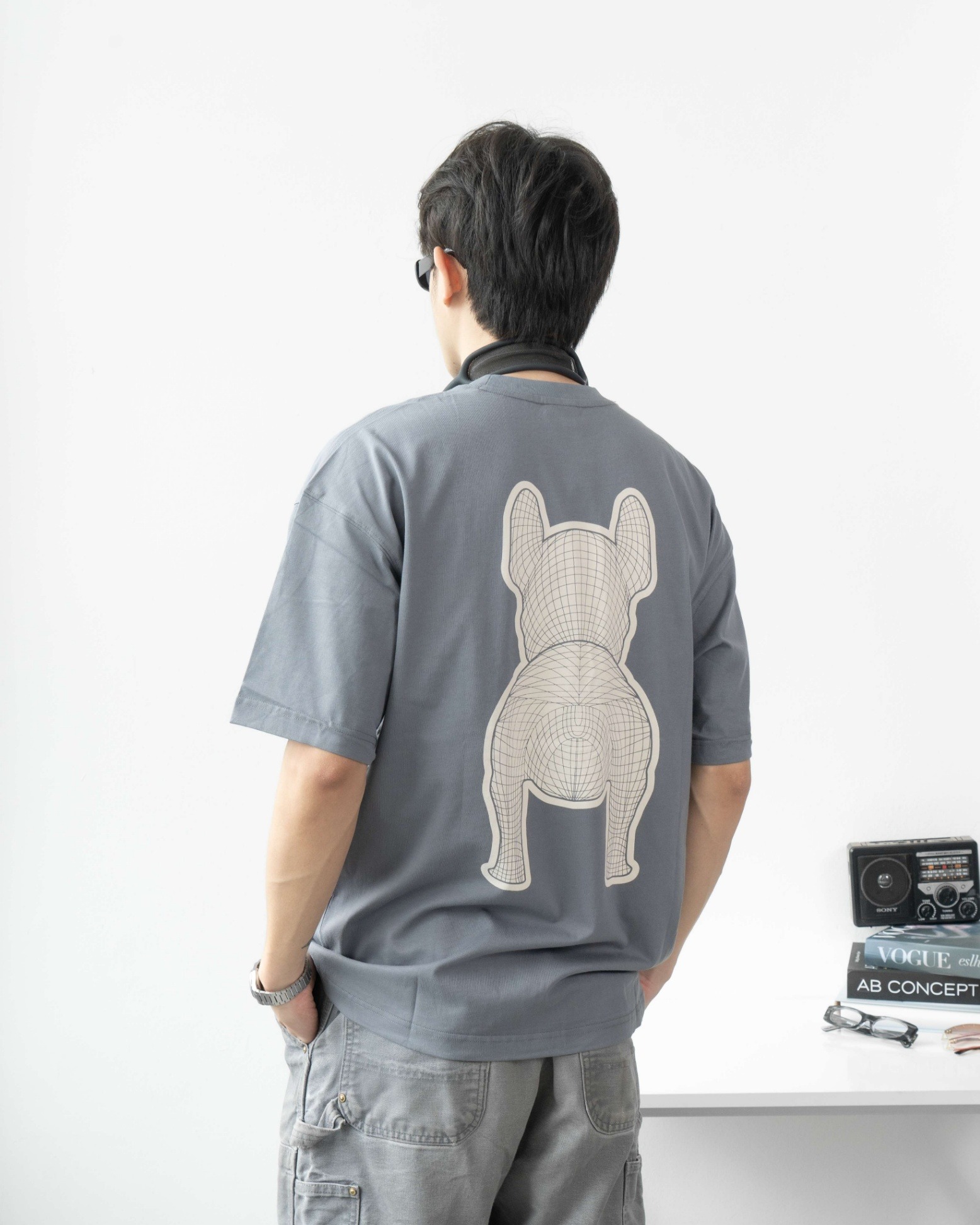 1731 -  Áo Life Work Grey Silk Radok Short Sleeve T-Shirt LW235TS982 [HÀNG CHÍNH HÃNG]