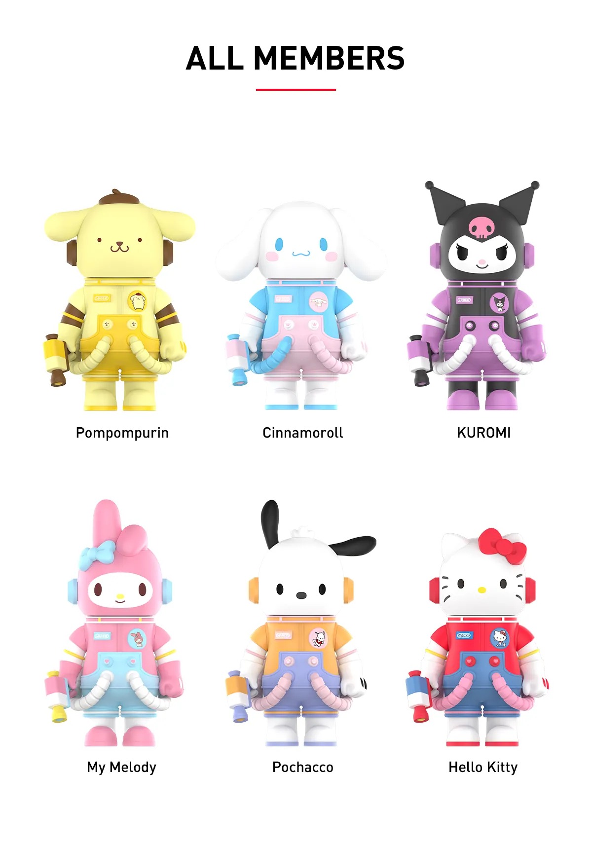 1479 - Molly Sanrio 400% - POPMART MEGA SPACE MOLLY 400% Sanrio Characters Series - Set 6 Bé [CHÍNH HÃNG]