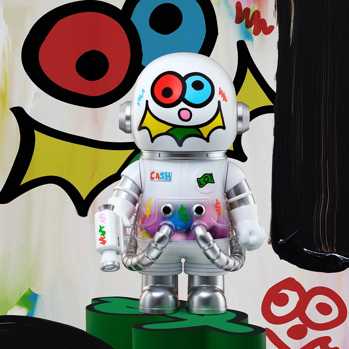 1502 - Molly Jon Burgerman Space Cadet 400% Blindbox - POPMART MEGA SPACE MOLLY 400% JON BURGERMAN SPACE CADETS Series [CHÍNH HÃNG]