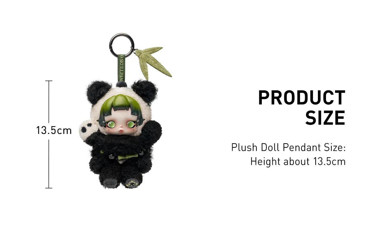 1783 - SkullPanda Lazy Panda POPMART Móc Treo Plush Doll Pendant [CHÍNH HÃNG]