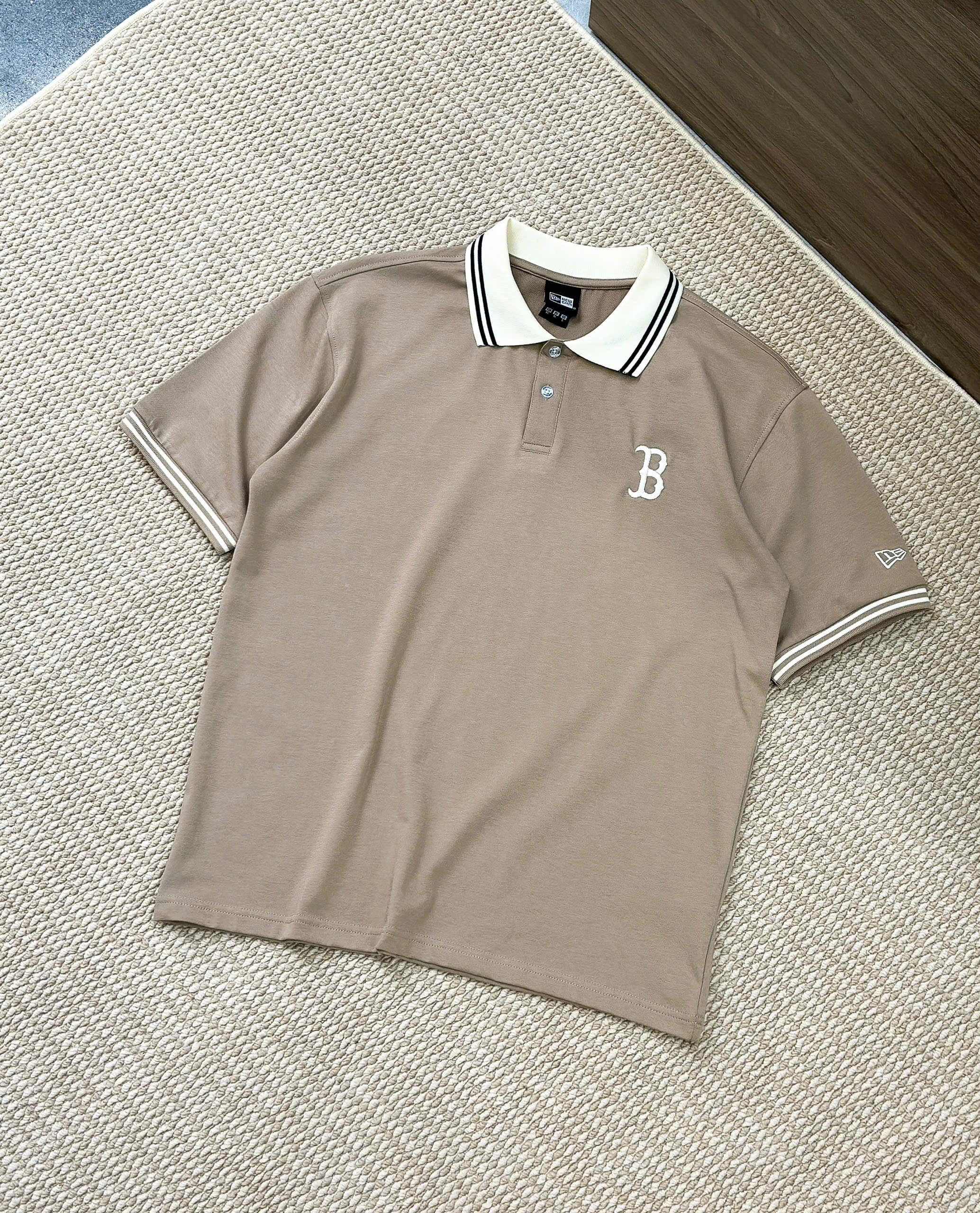 2230 - Áo Polo New Era Big B Nâu Basic [HÀNG CHÍNH HÃNG]