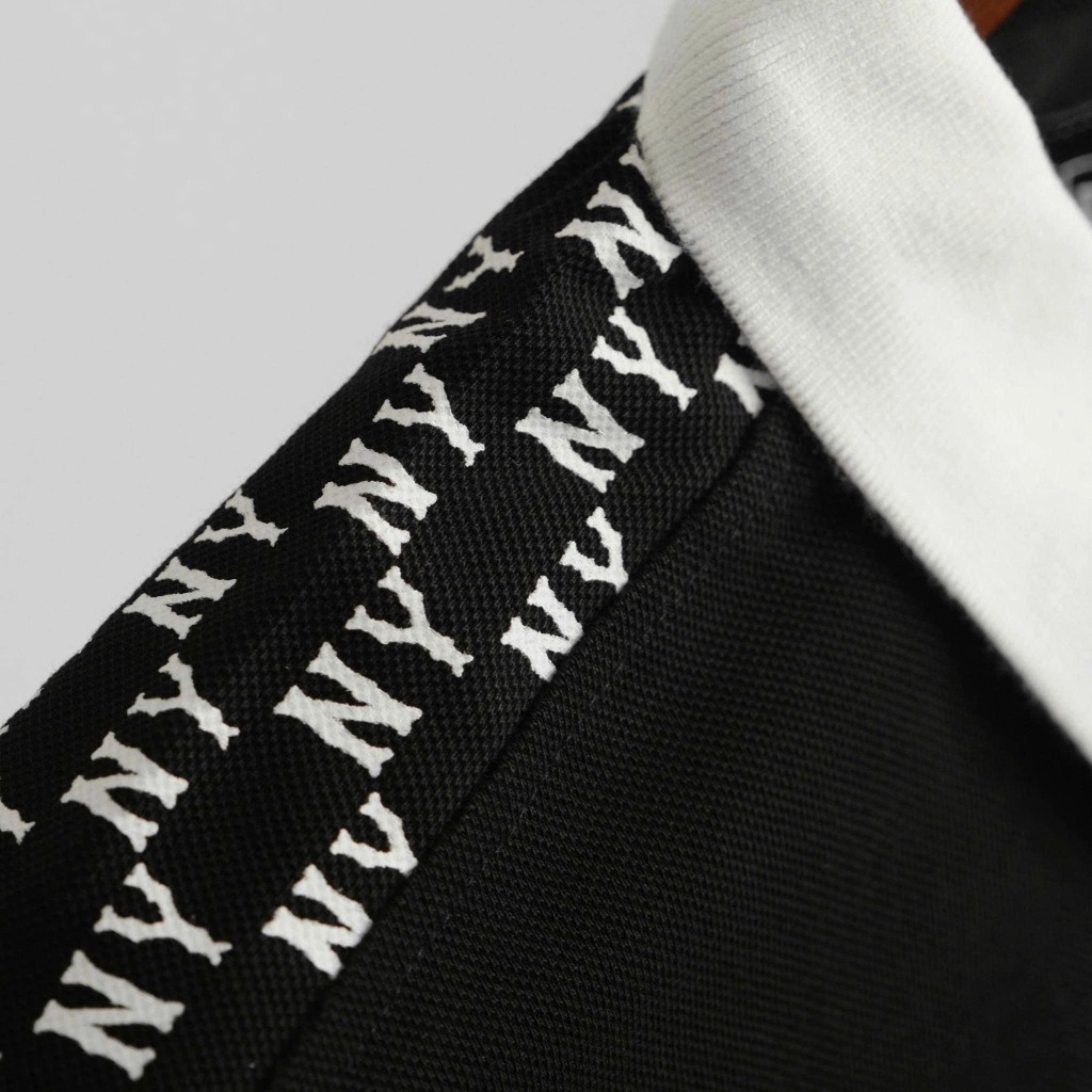 2198 - Áo Polo New Era NY Mono Logo Vai Đen [HÀNG CHÍNH HÃNG]