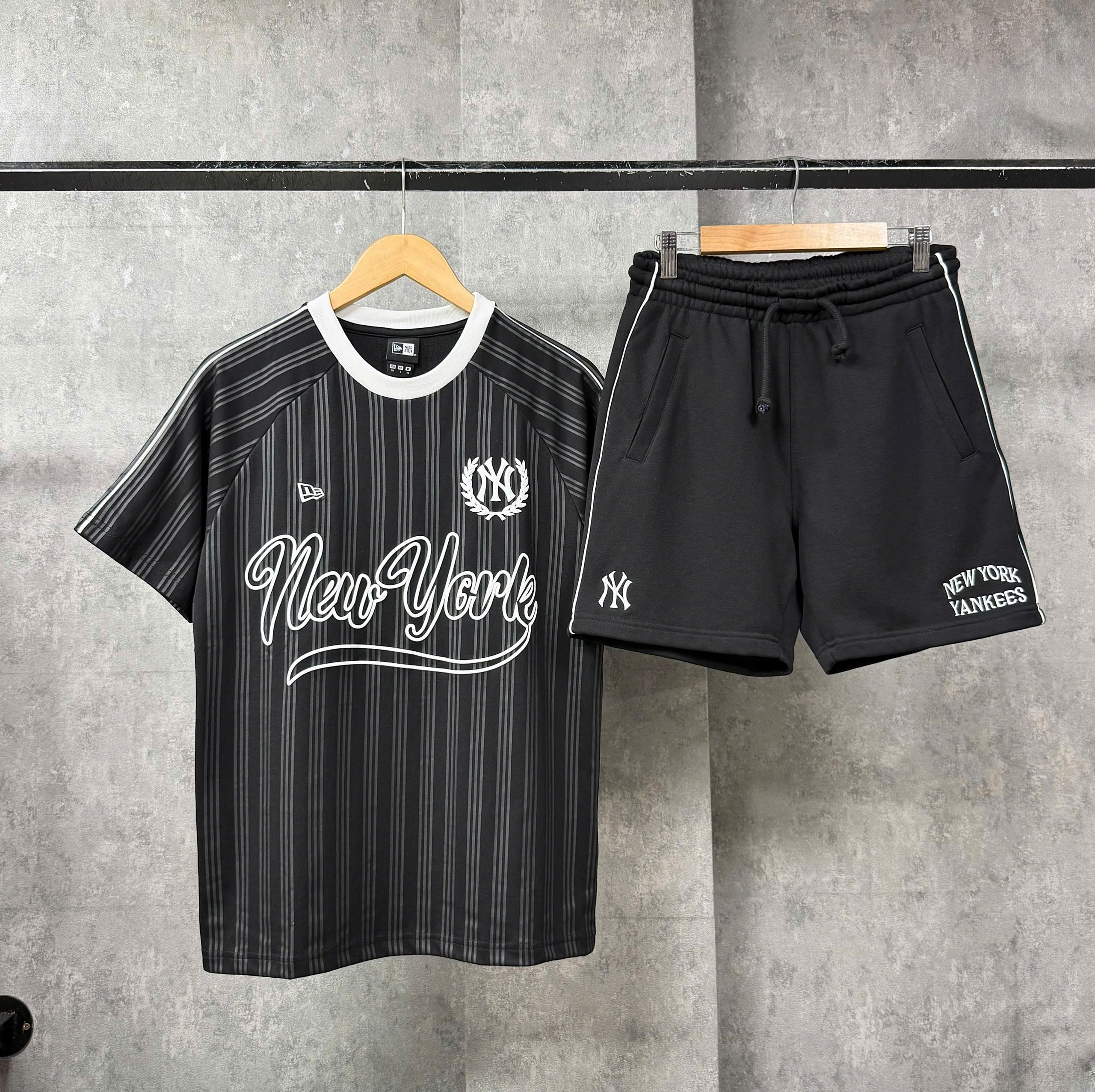 2681 - Áo New Era New York Yankee NY Jersey Đen Sọc [HÀNG CHÍNH HÃNG]