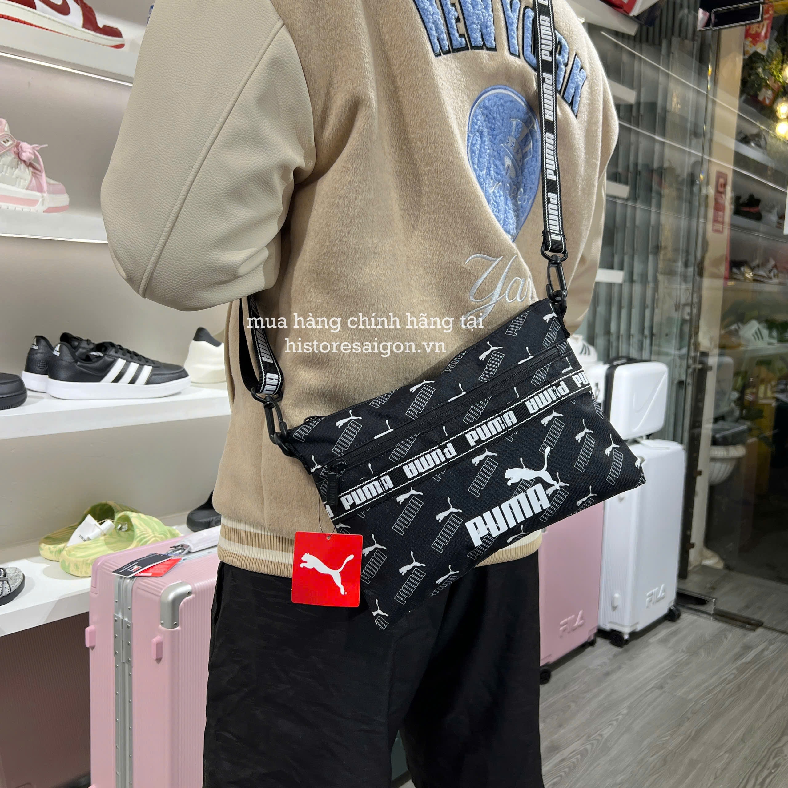 2567 - Túi Puma Mono Puma Đen [HÀNG CHÍNH HÃNG]