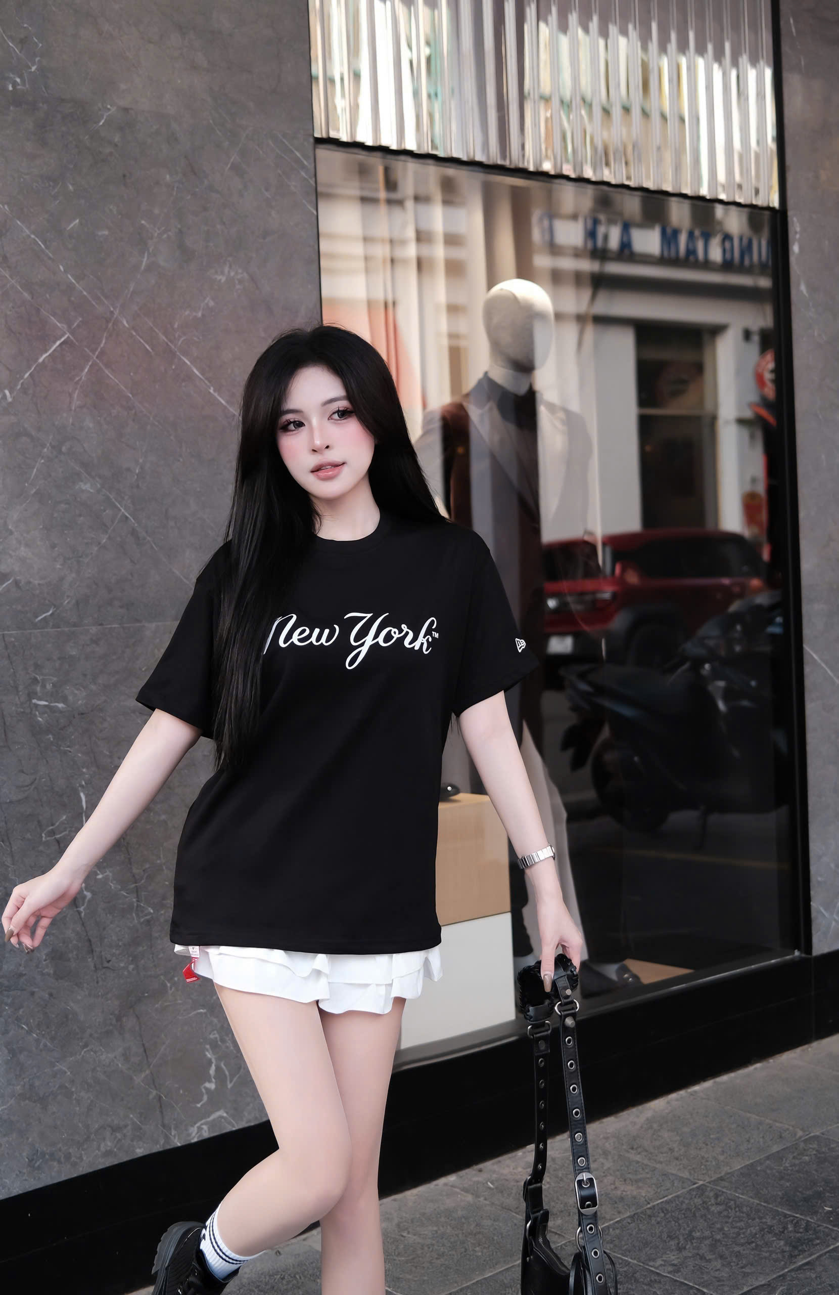 2164 - Áo New Era NY Brocade Đen [HÀNG CHÍNH HÃNG]