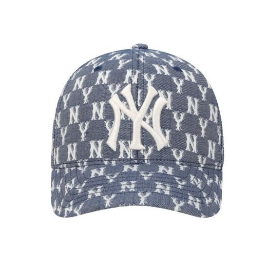 998 -  Nón MLB Monogram NY Denim FW Unisex Street Style - Code 32CPFE011-50N [HÀNG CHÍNH HÃNG]