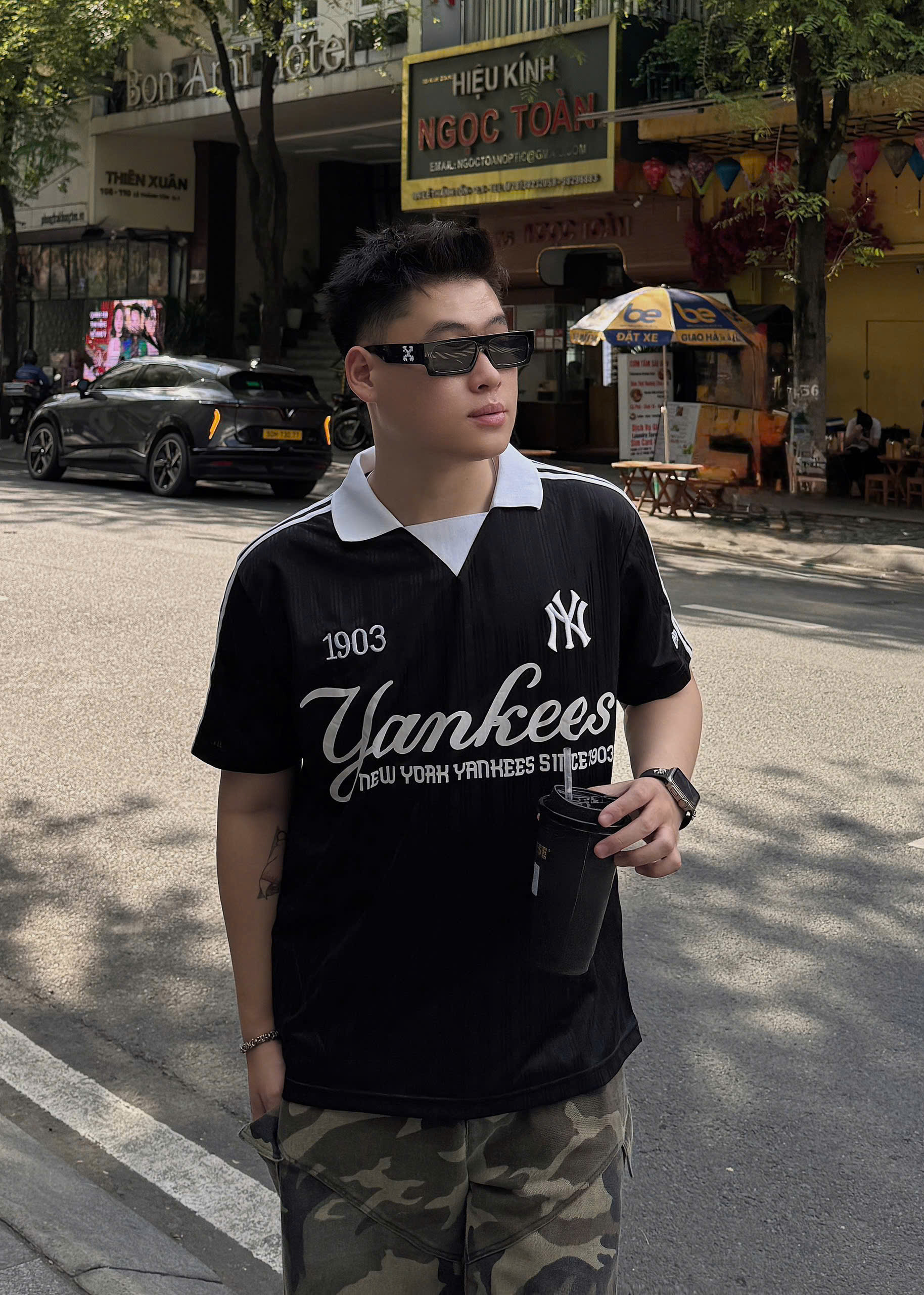 1941 - Áo Polo New Era NY New York 03 Jersey Đen [HÀNG CHÍNH HÃNG]