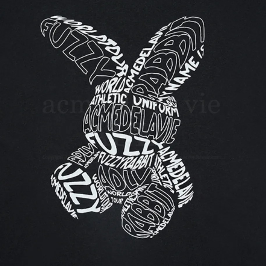 2199 - Áo ADLV Bear Doll Fuzzy Rabbit Đen Acmé de la vie 	ADLV-24SS-SSABDF-BLK [HÀNG CHÍNH HÃNG]