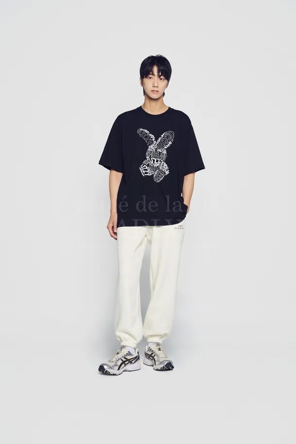 2199 - Áo ADLV Bear Doll Fuzzy Rabbit Đen Acmé de la vie 	ADLV-24SS-SSABDF-BLK [HÀNG CHÍNH HÃNG]