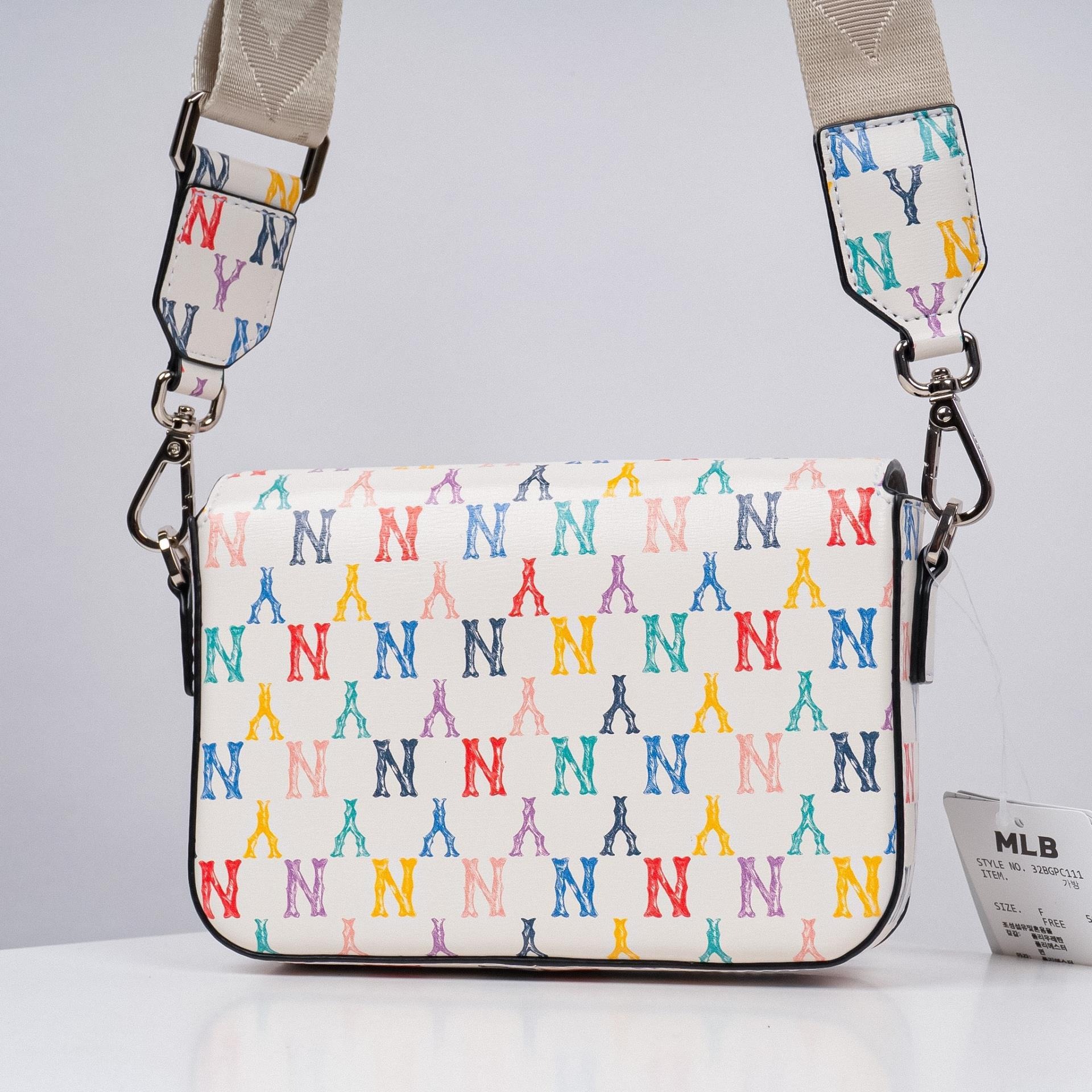 607 -  Túi MLB MONOGRAM Hoody Bag NEW YORK YANKEES Rainbow  32BGPC111-50I [HÀNG CHÍNH HÃNG]