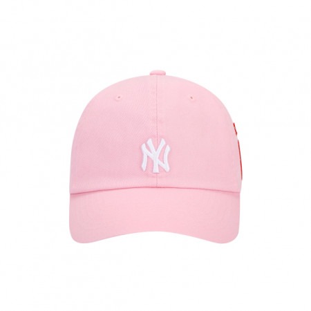 436 -  Nón MLB Unstructured Ball cap - Hồng - Ny Trắng Love Tim Đỏ [HÀNG CHÍNH HÃNG]