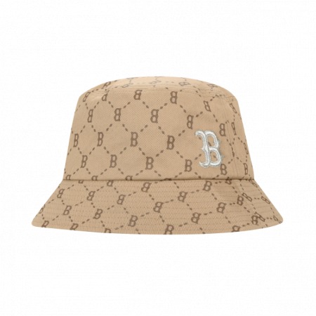 1115 - Nón MLB Diamond Monogram Bucket Hat Boston Red Sox Beige  32CP38111 43B - [HÀNG CHÍNH HÃNG]