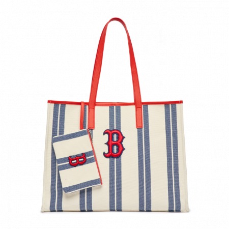 708 -  Túi MLB Tote Ethnic Stripe Bag Boston Red Sox - Navy - Code 3AORL0323 43NYL [HÀNG CHÍNH HÃNG]